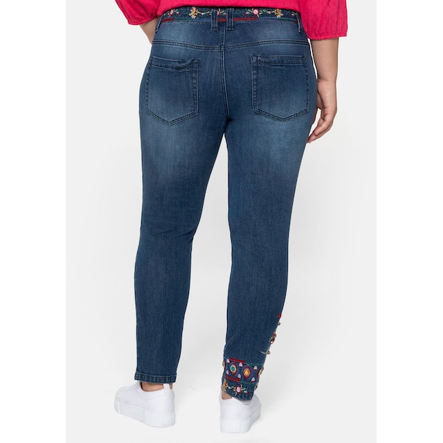 sheego by Joe Browns Stretch-Jeans »Große Größen«, mit Stickerei und  Schmucksteinen kaufen | BAUR