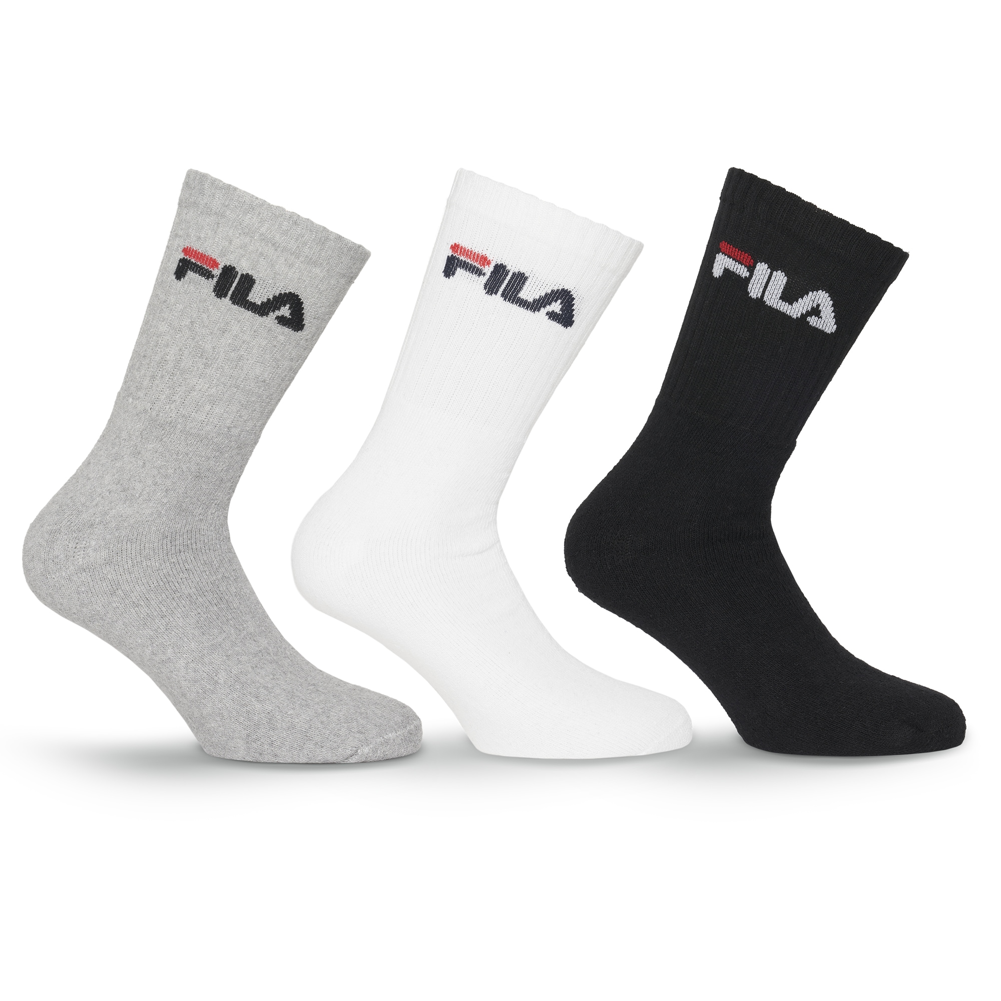 Fila Tennissocken "UNISEX CREW TENNIS FULL TERRY SOCKS" 3 Paar tlg. mit verstärkten Belastungszonen