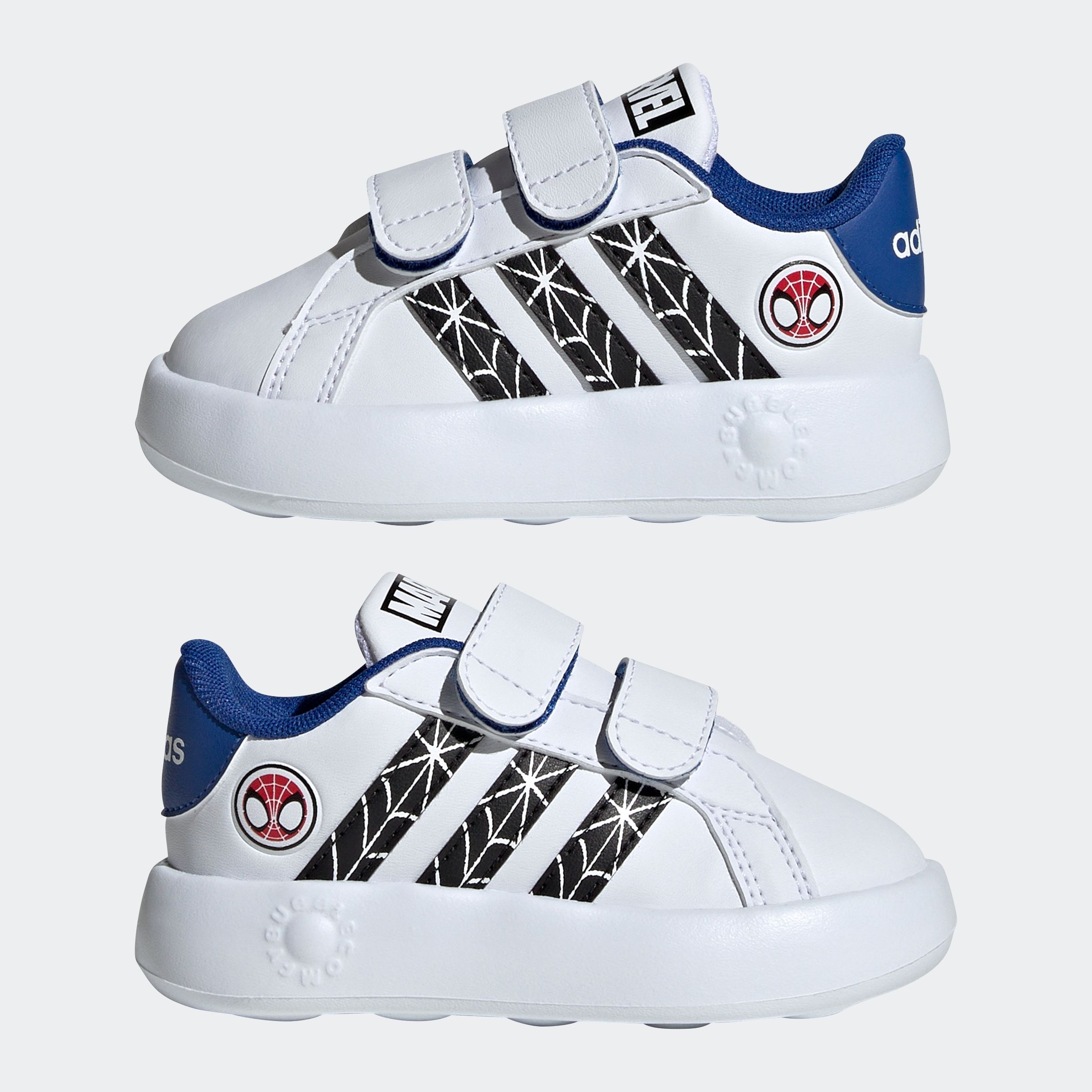 adidas Sportswear Klettschuh »ADIDAS MARVEL SPIDER-MAN KIDS GRAND COURT SCHUH«, Design auf den Spuren des adidas Superstar, für Kinder