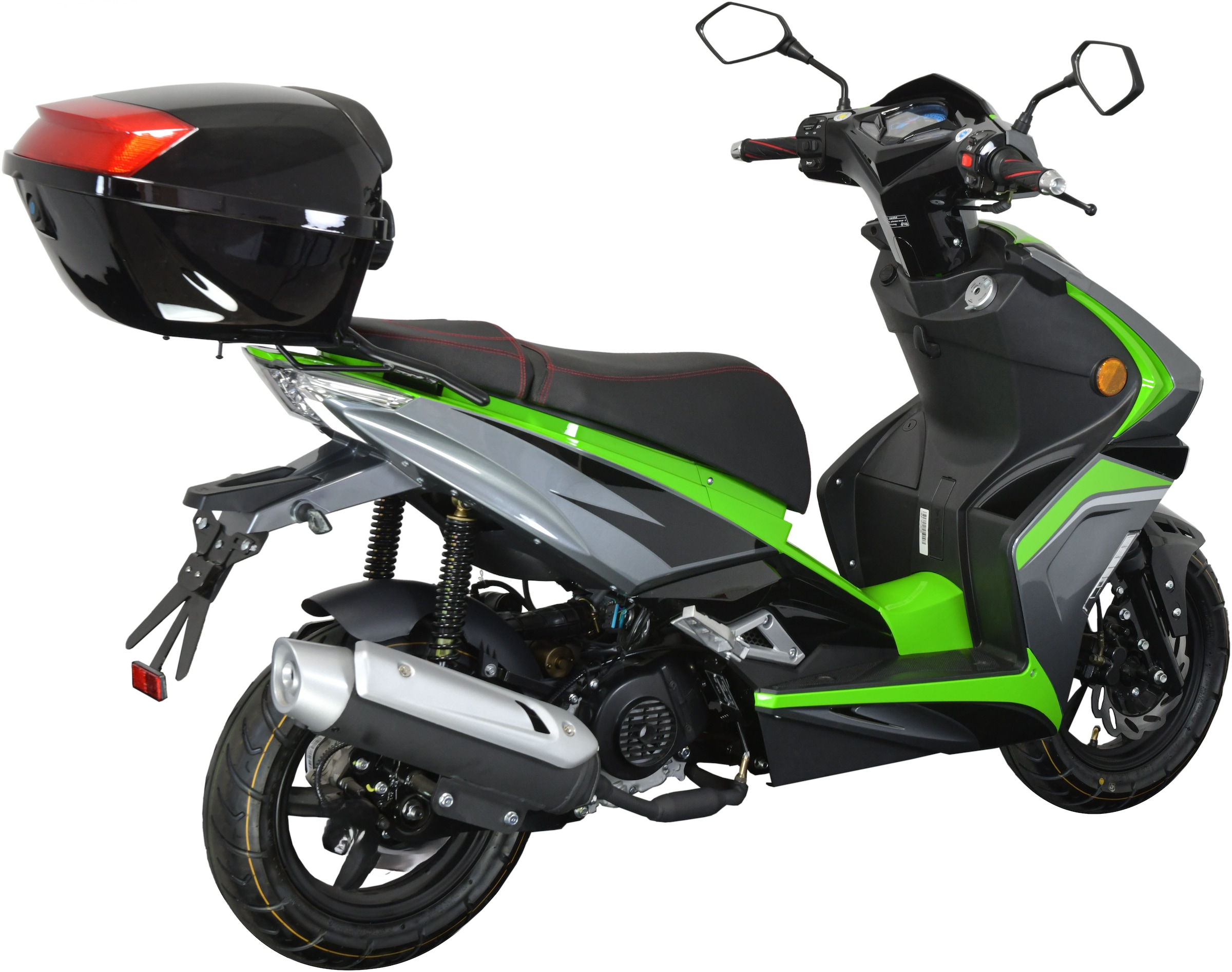 GT UNION Motorroller »Striker 25«, 49,5 cm³, 25 km/h, Euro 5, 2,7 PS, (Set, mit Topcase), Luftgekühlter Motor