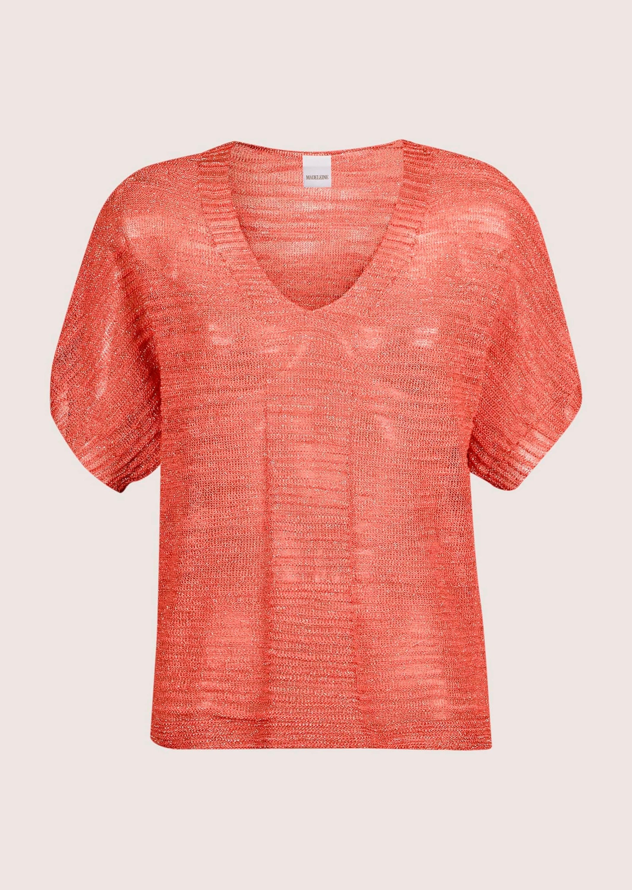 MADELEINE Longpullover "Pullover Sommerlicher Glanzpullover mit Halbarm"