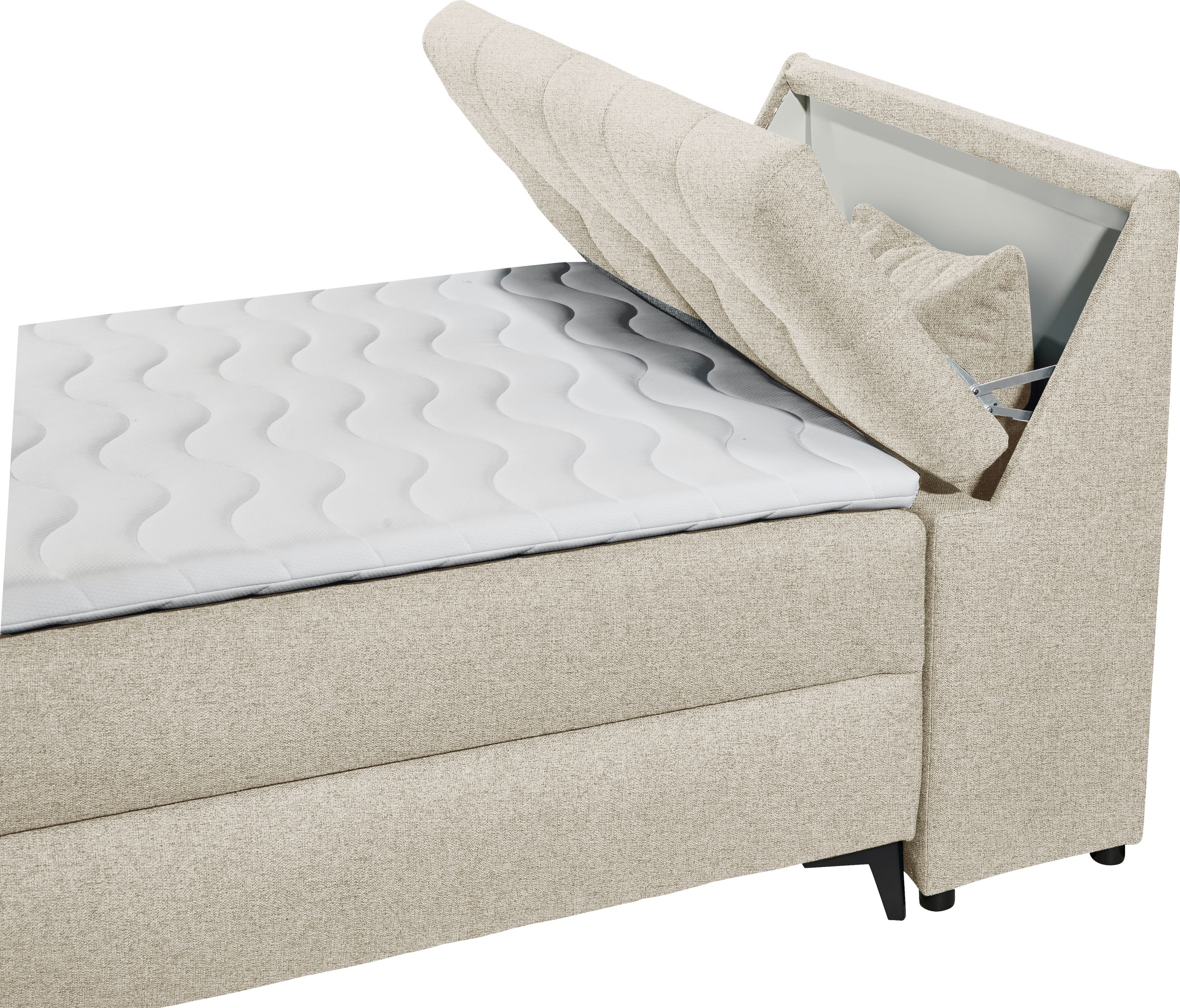 ED EXCITING DESIGN Boxbett »Atlantis«, mit Bettkasten und Stauraum im Kopfteil