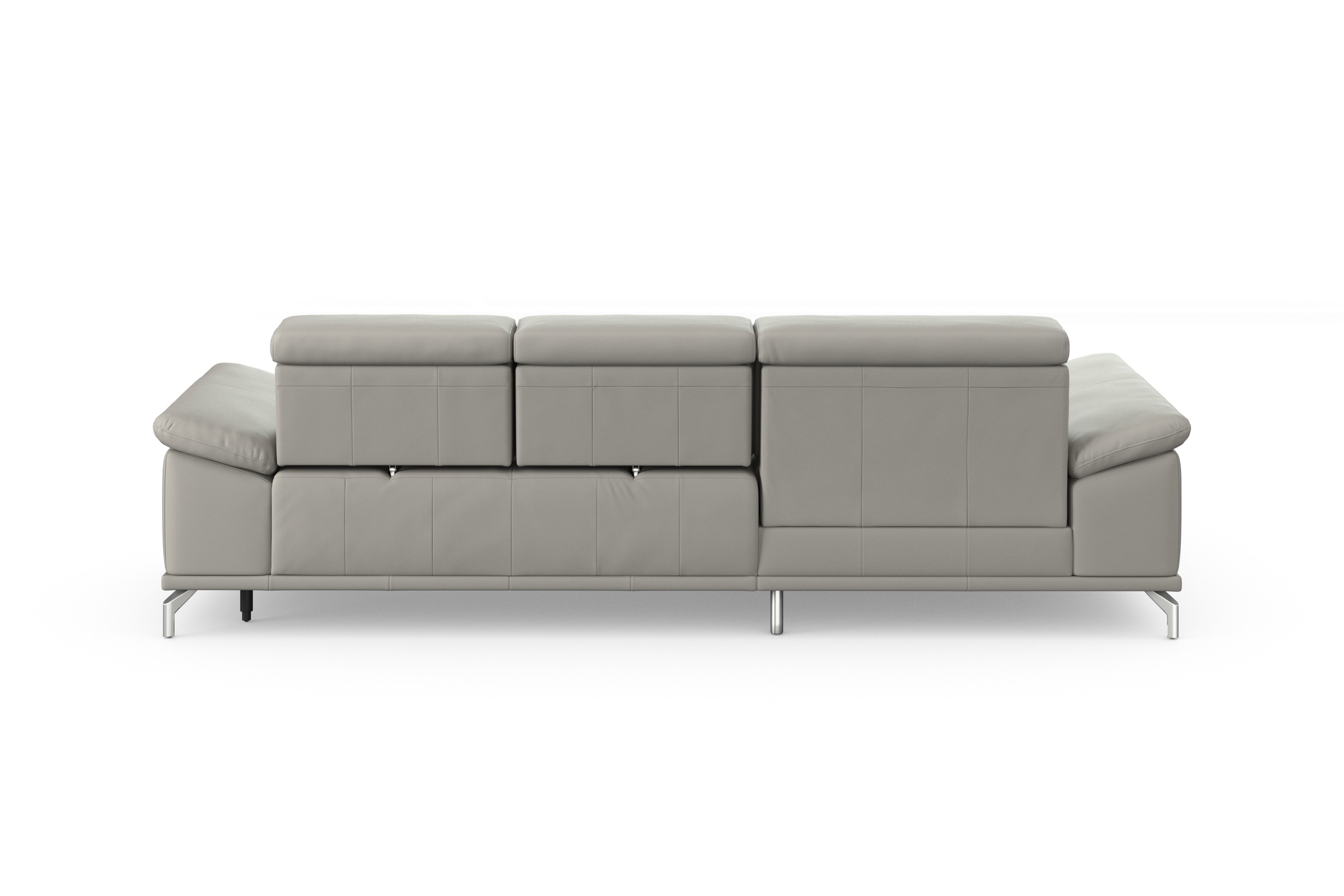 sit&more Ecksofa »Cabrio L-Form, mit Sitztiefenverstellung, Arm- und Kopfteilverstellung«, 2 Nierenkissen, Federkern, optional Bettfunktion und Stauraum