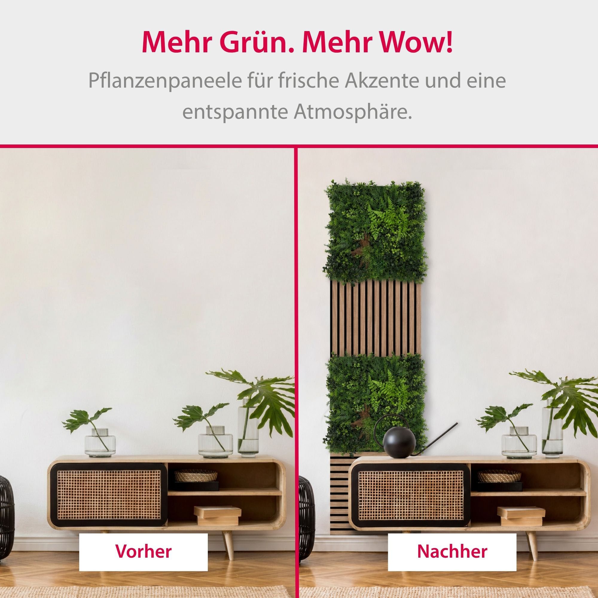 Architects Paper 3D Wandpaneel »A.S. Création Modular Wall Wandpaneel Pflanzenoptik« 1 tlg. Kunstpflanzen auf rPET-Filz für farbstarke botanische 3D-Wände