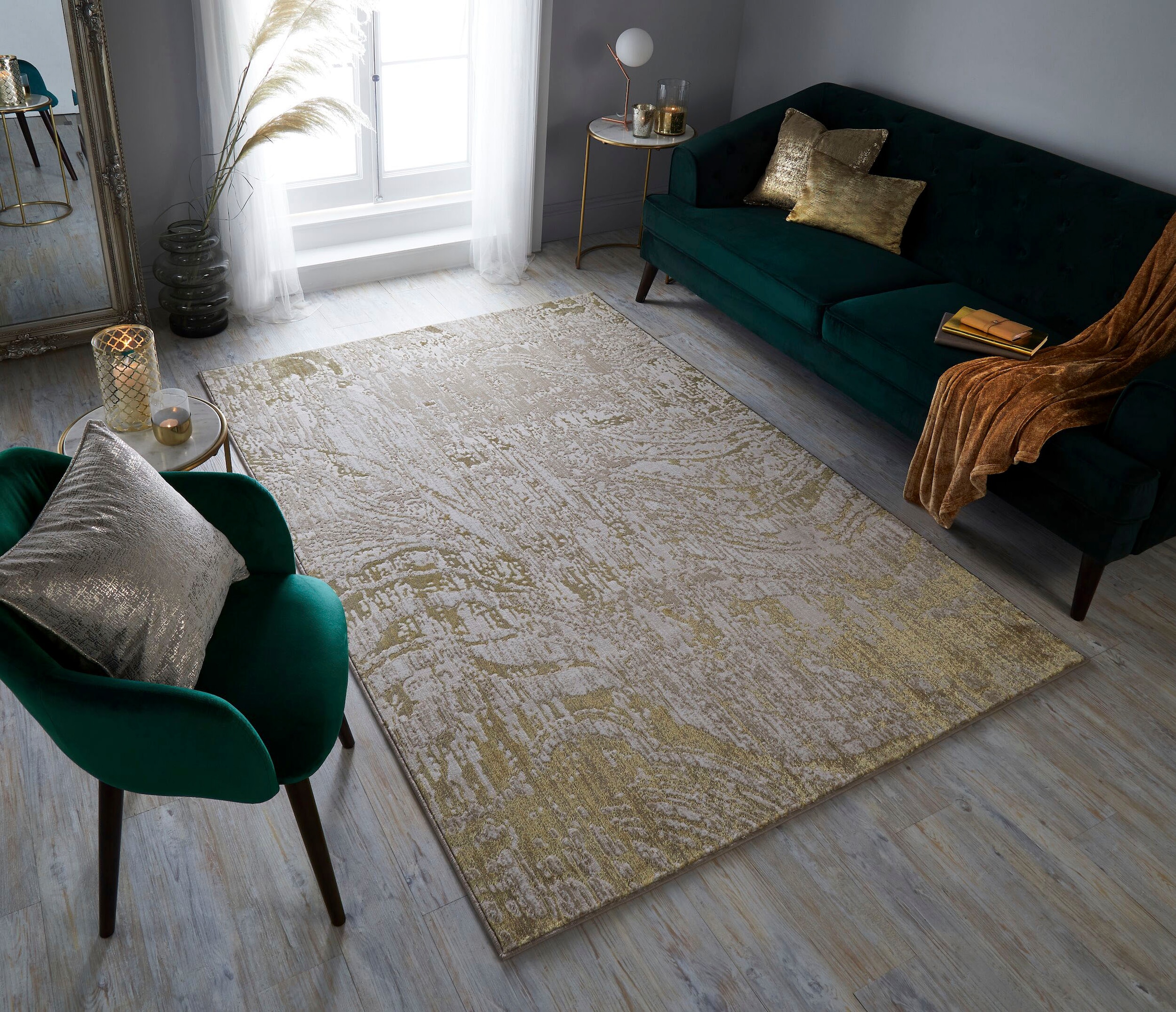 FLAIR RUGS Teppich "Arissa" rechteckig 7 mm Höhe Glanzeffekt, Schrumpf-Garn günstig online kaufen