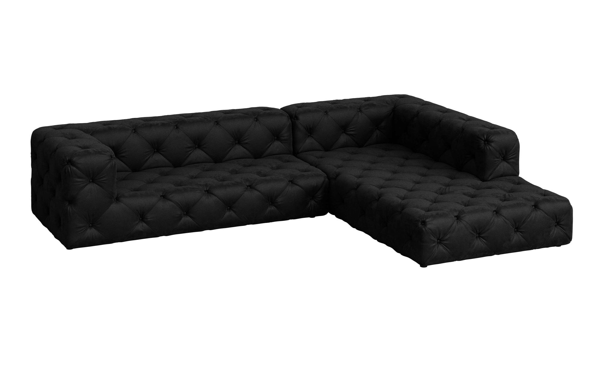Places of Style Ecksofa »FOLLINA«, L-Form, mit klassischer Chesterfield-Knopfheftung