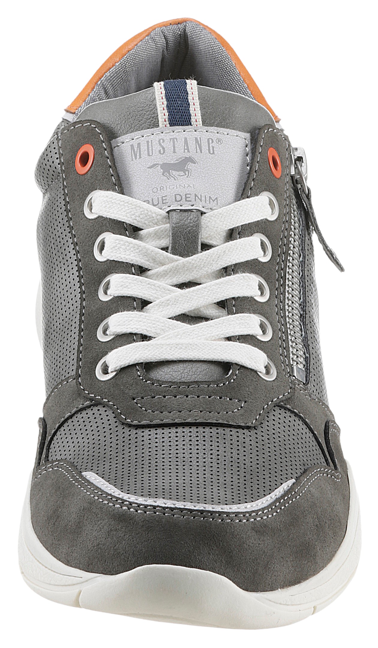 Mustang Shoes Sneaker, mit seitlichem Reißverschluss, Freizeitschuh, Halbschuh, Schnürschuh