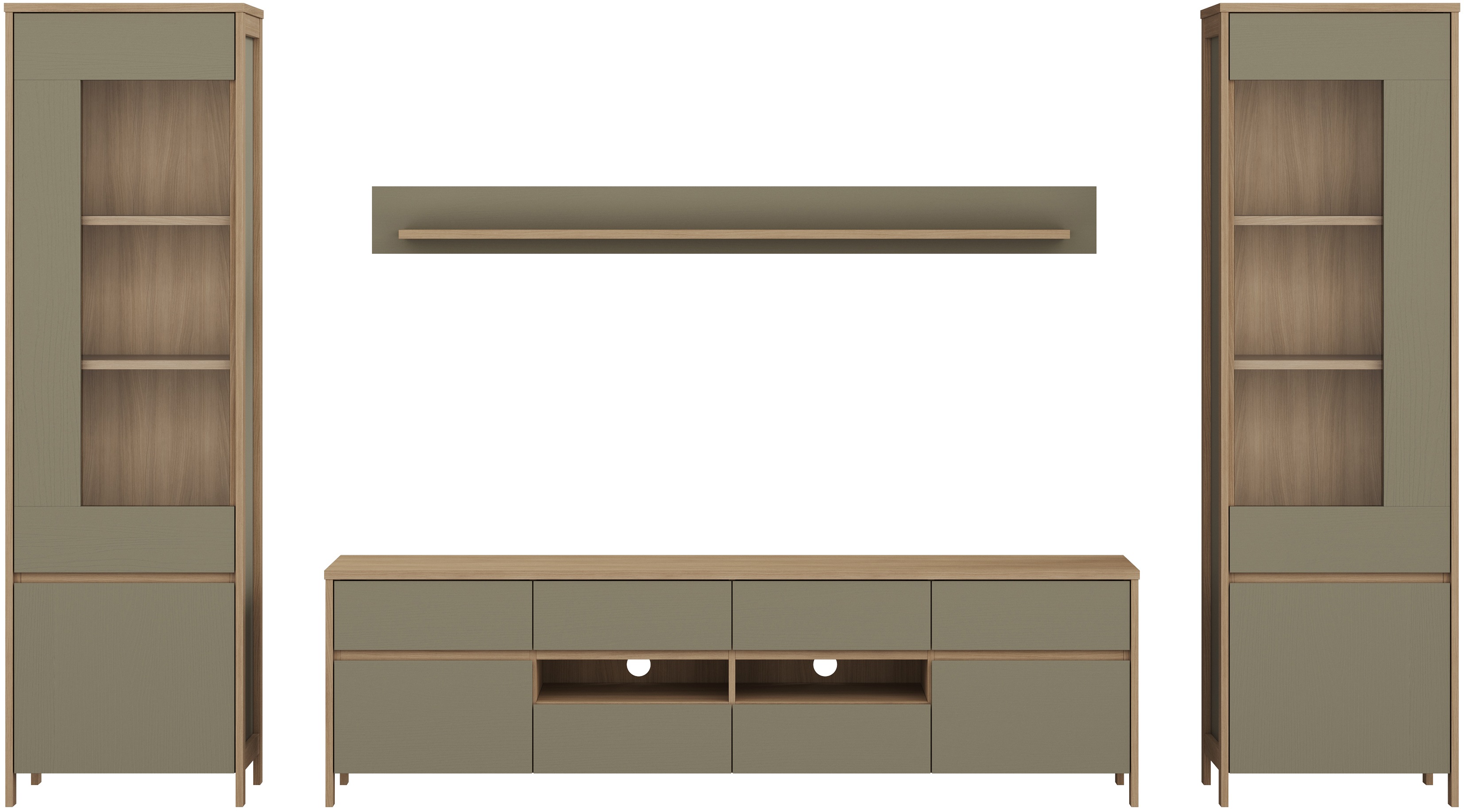 Thumbnail - Home affaire Wohnwand "Stranda, moderne Anbauwand, Komplettset im Scandi-Style" 4 Stk. tlg.