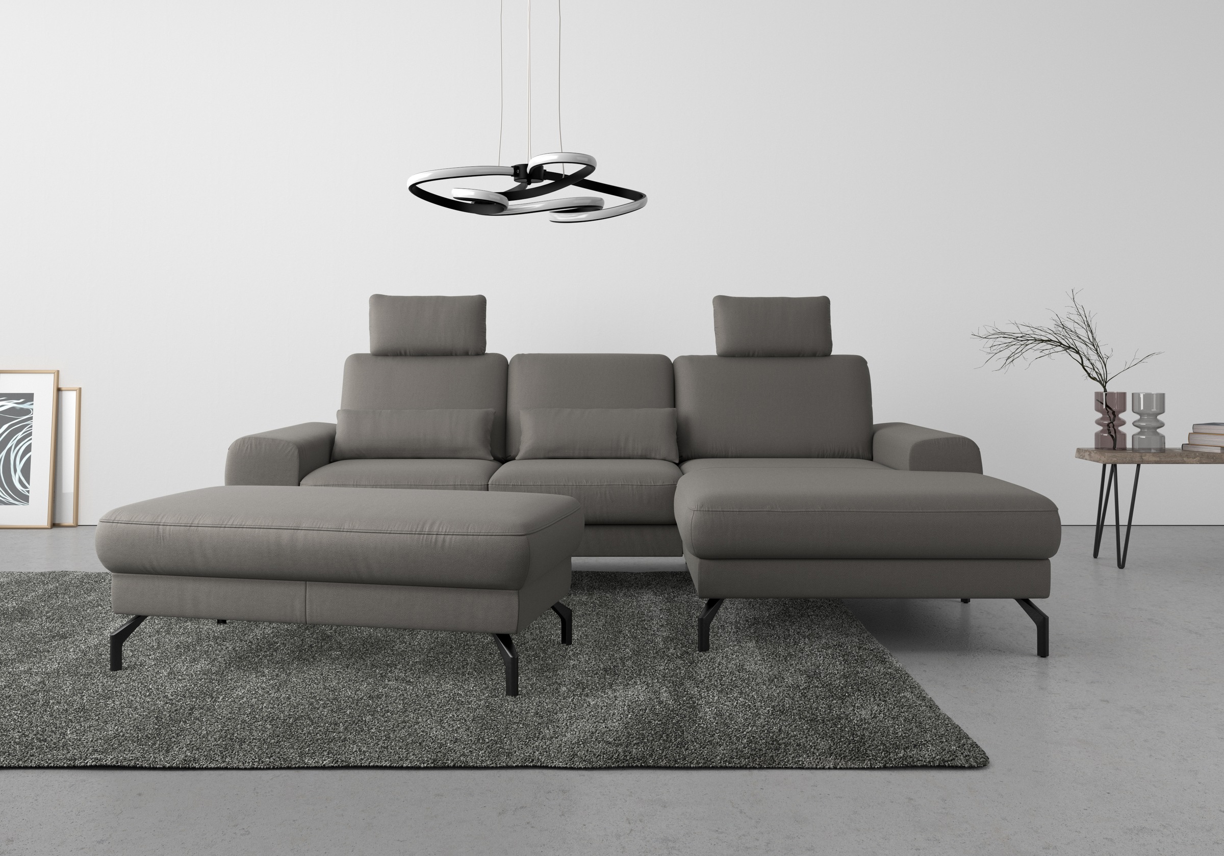 sit&more Ecksofa "Cinturo L-Form", inklusive Sitztiefenverstellung und Fede günstig online kaufen