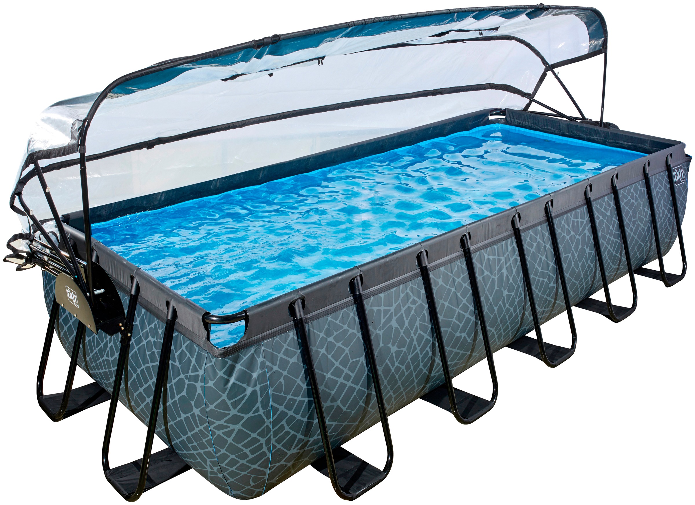 EXIT Framepool "inkl. multifunktionaler Poolabdeckung" BxLxH: 250x540x100 c günstig online kaufen