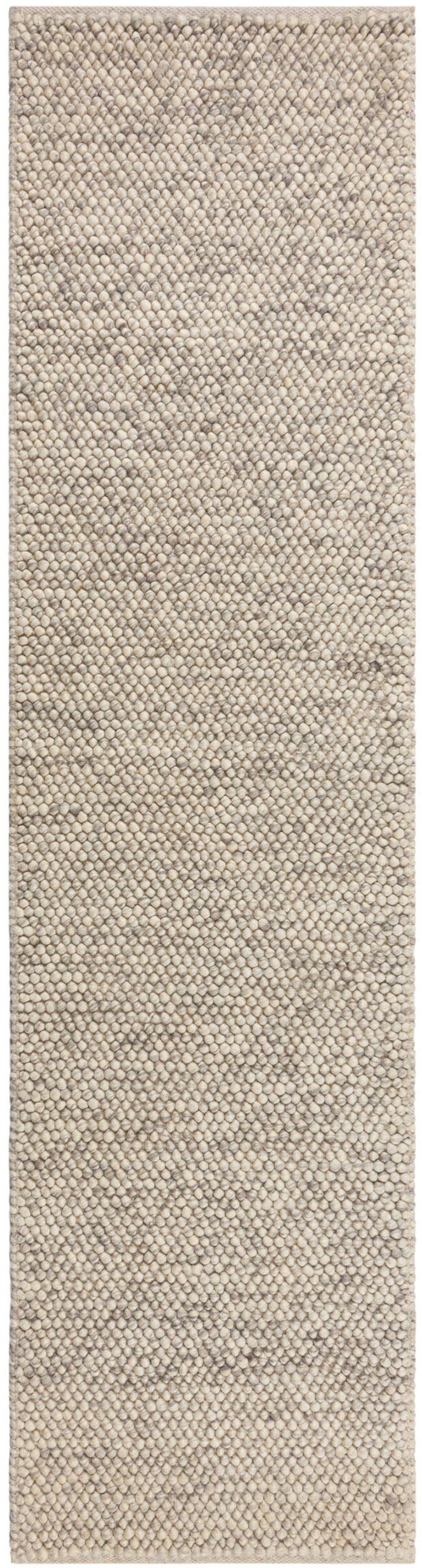Läufer FLAIR RUGS "Minerals", grau (hellgrau), B:60cm H:10mm L:230cm, Kunstfaser, Wolle, Teppiche, Läufer, Teppich aus Wollmischung, geknüpftes Design, meliert
