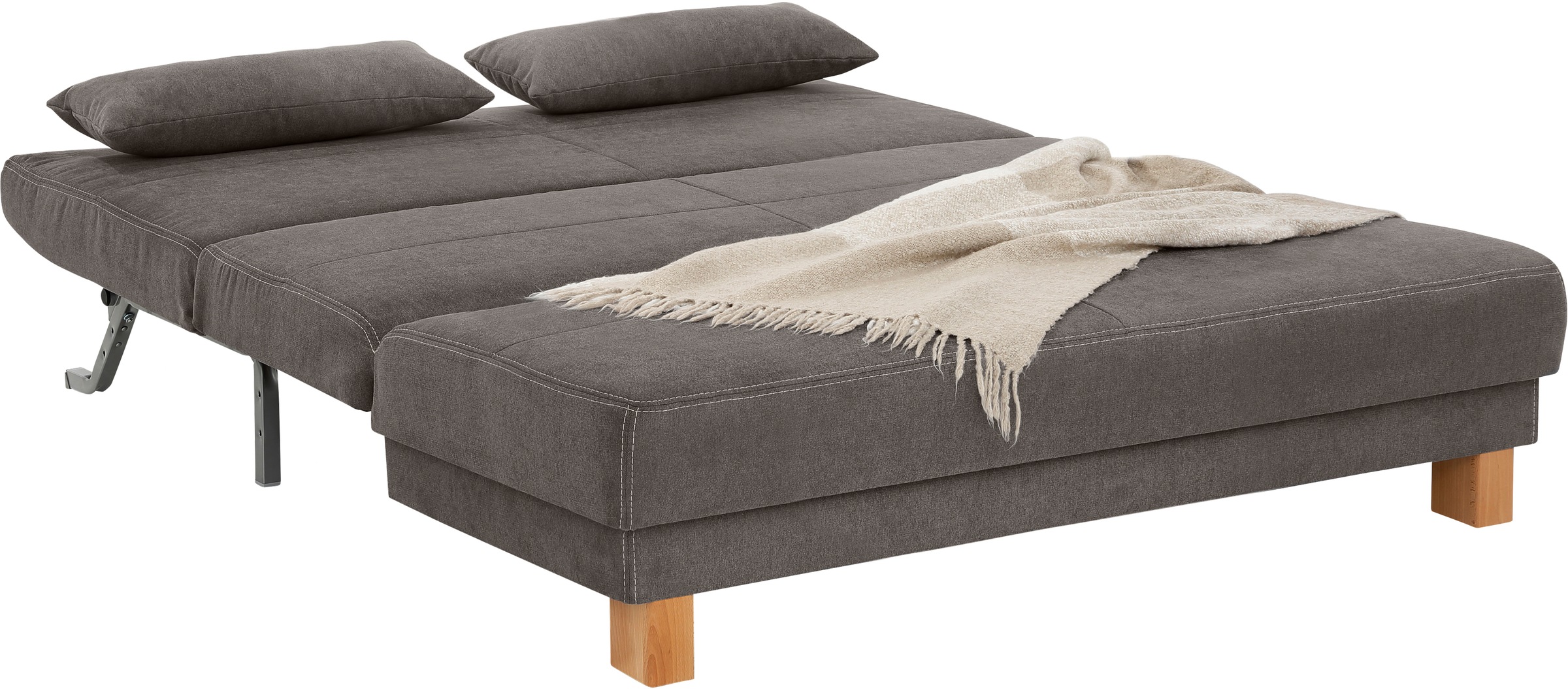 Home affaire Schlafsofa »Gina«, vom Sofa zum Bett mit einem Handgriff, in 4 Breiten, Nierenkissen