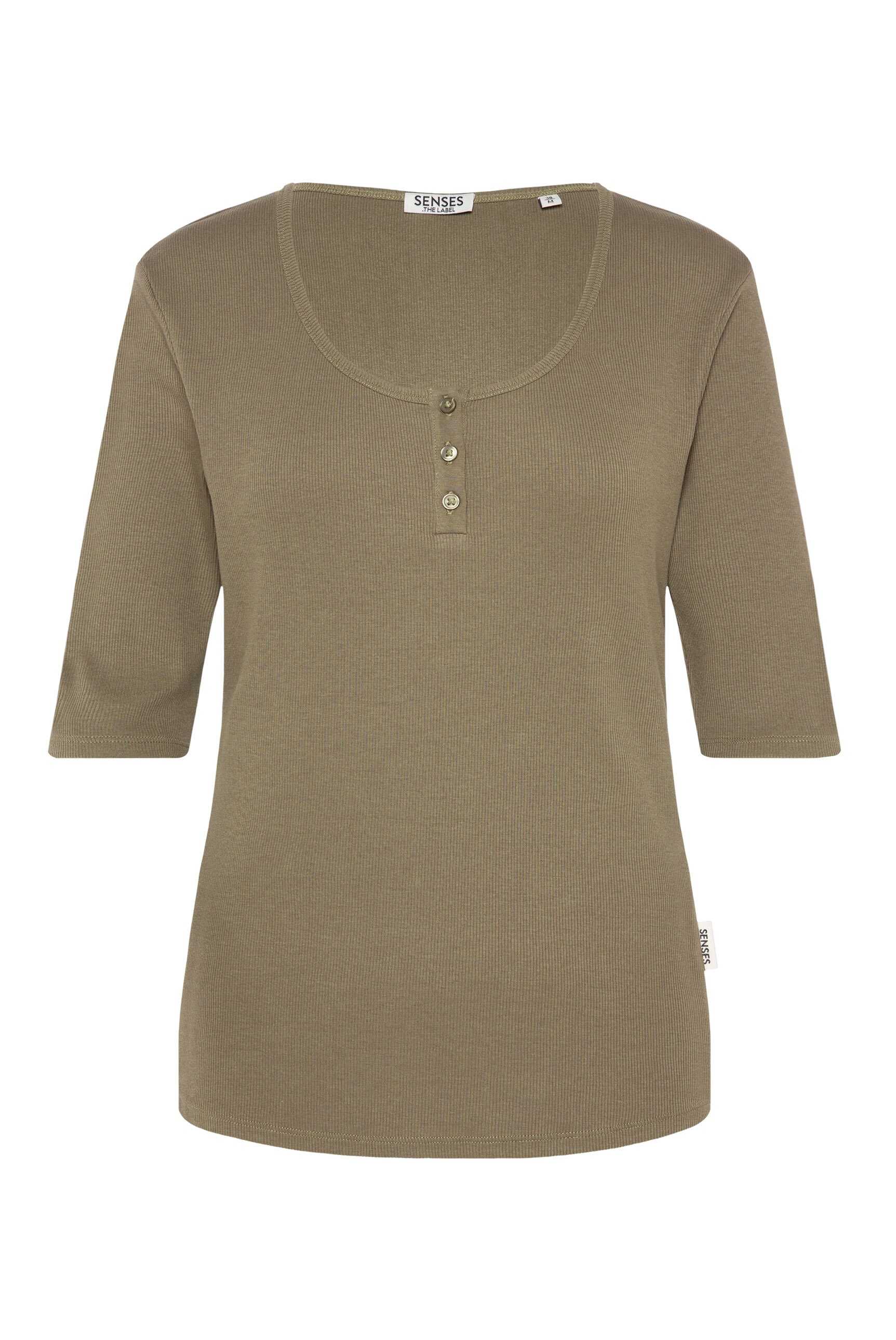 SENSES.THE LABEL Rundhalsshirt, mit Baumwolle