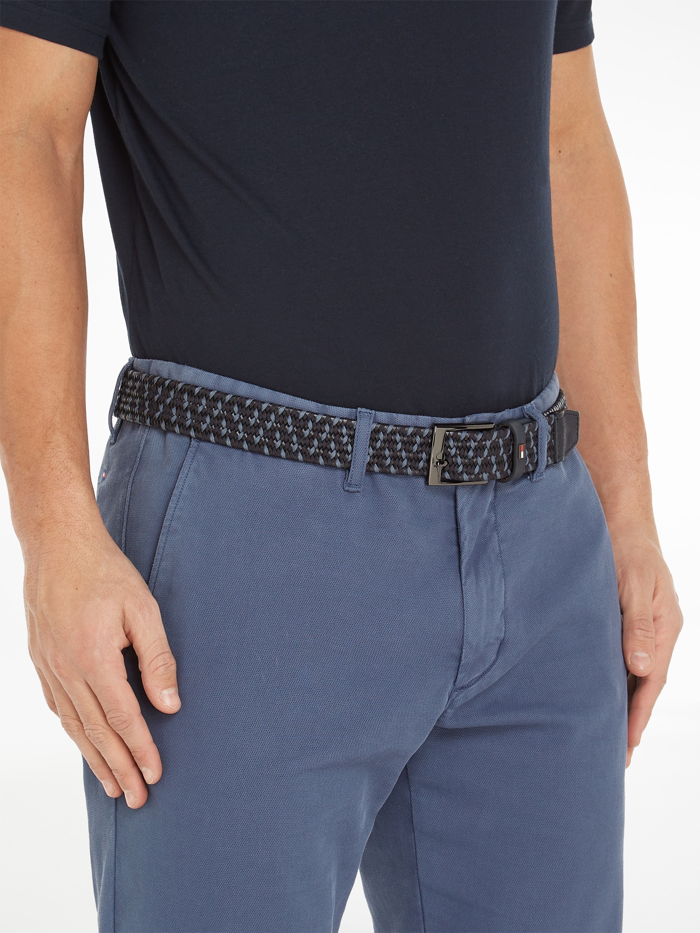 Tommy Hilfiger Ledergürtel "Adan New Elastic 3.5cm", mit Metall Schnalle günstig online kaufen