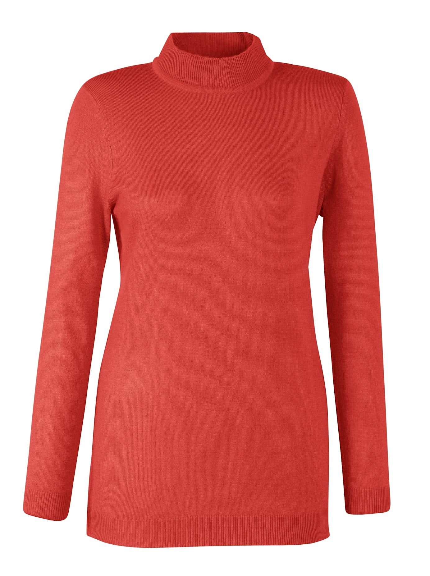 Damen Stehkragenpullover Orange Größe 38 3