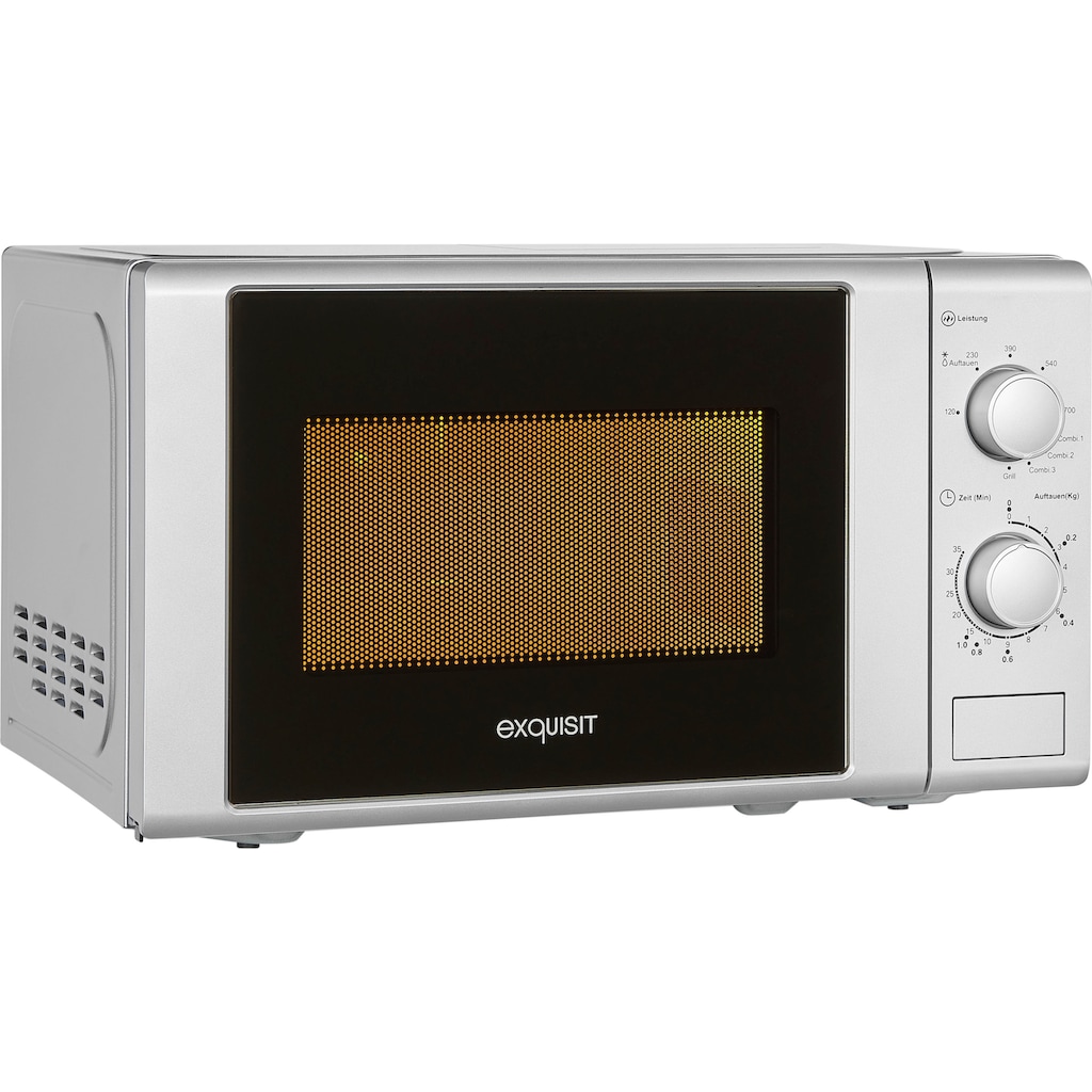 exquisit Mikrowelle »MW 900-030G silber«, Grill-Mikrowelle, 1050 W