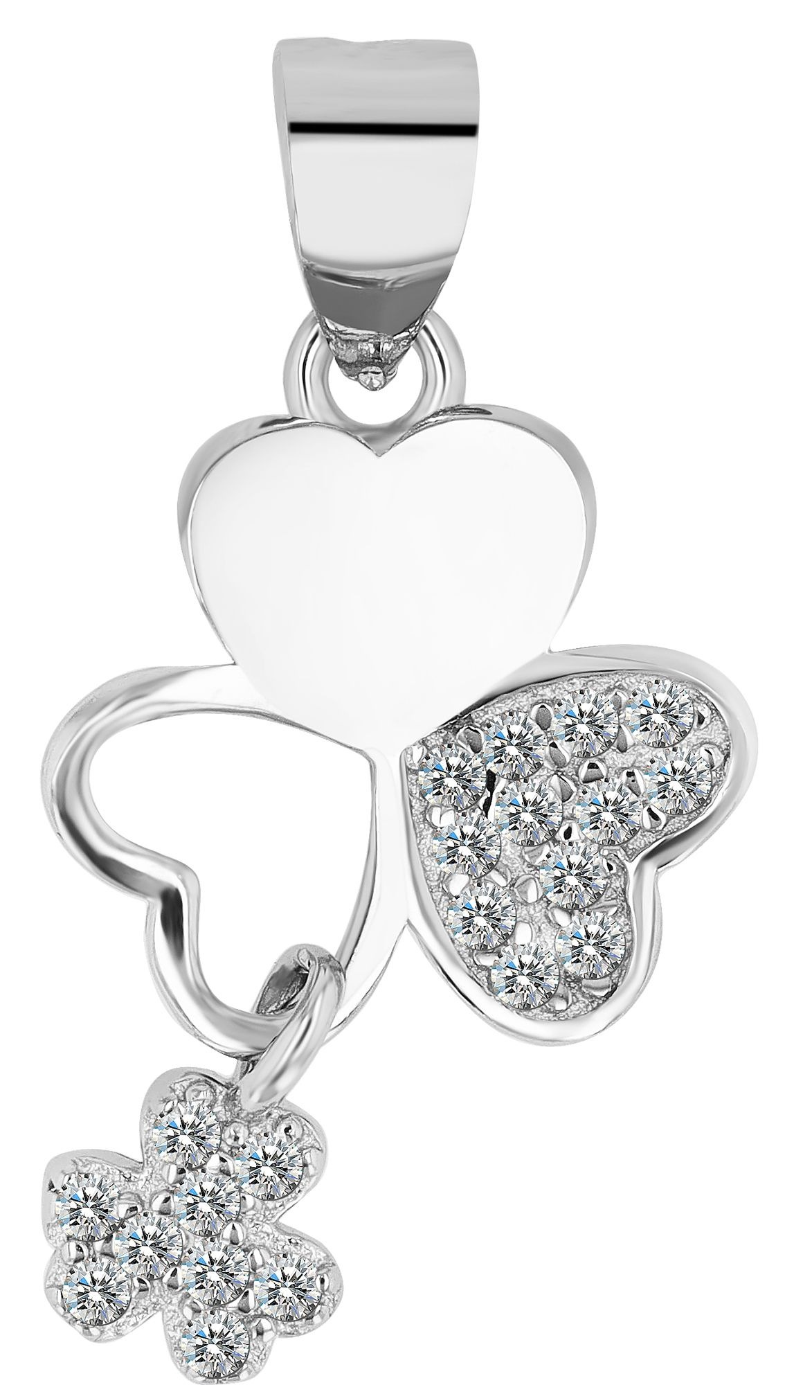 Adelia´s Kettenanhänger »Anhänger – Kleeblatt Anhänger aus 925 Silber mit Zirkonia«  Perfekt als Geschenk zum einfach so