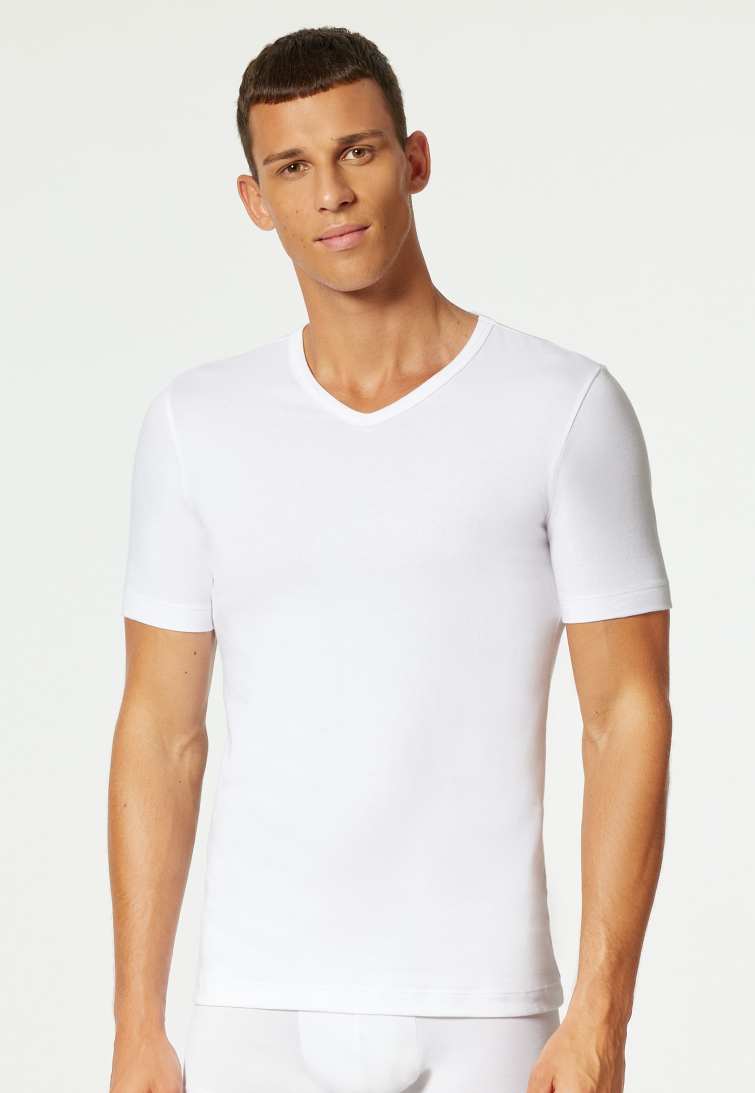 uncover by SCHIESSER V-Shirt »UNCOVER Cotton«, (2er Pack), V-Neck, Kurzarm, Multipack, Cotton-Mix, elastisch