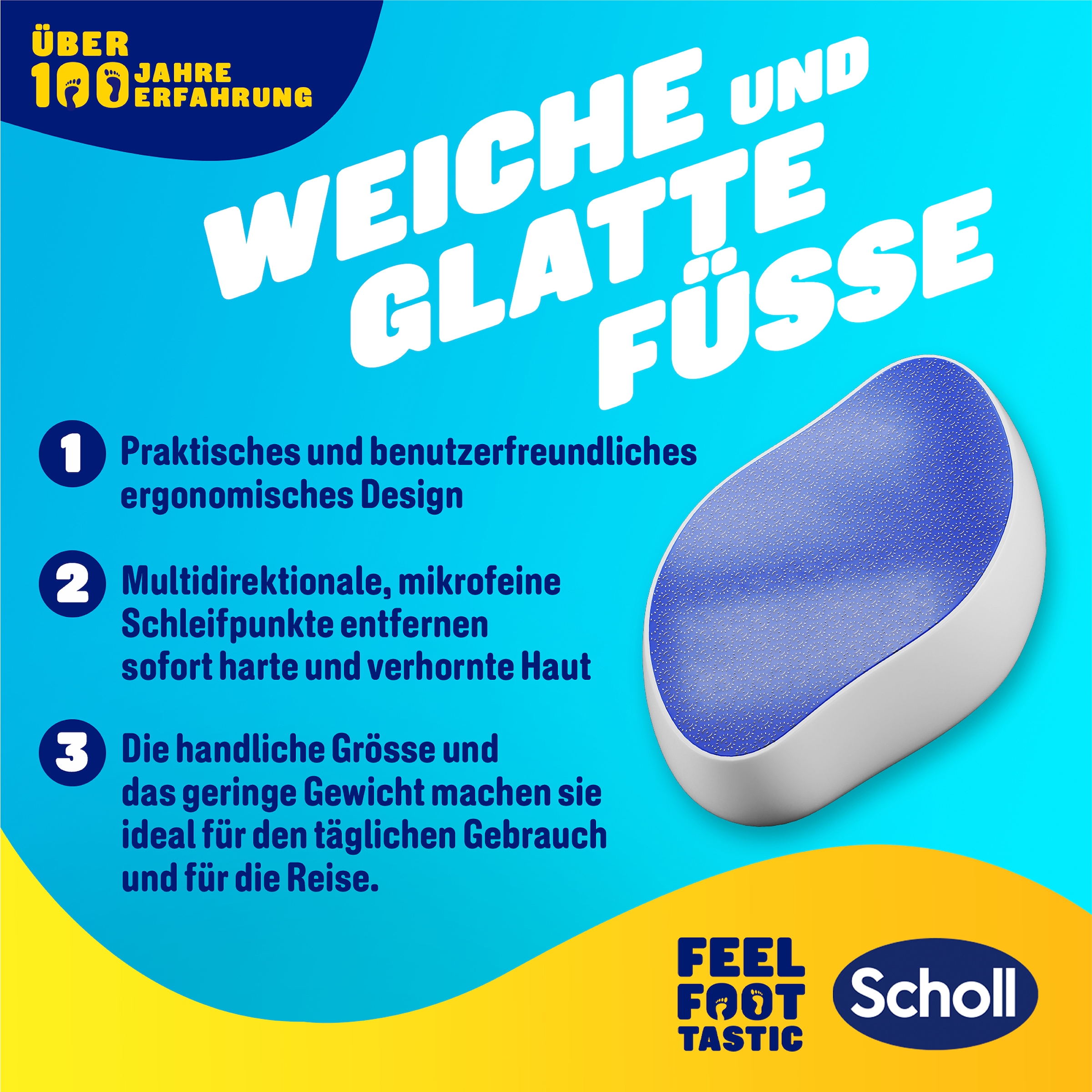 Scholl Hornhautfeile »Nano Hornhautfeile«, für trockene & nasse Füße geeignet