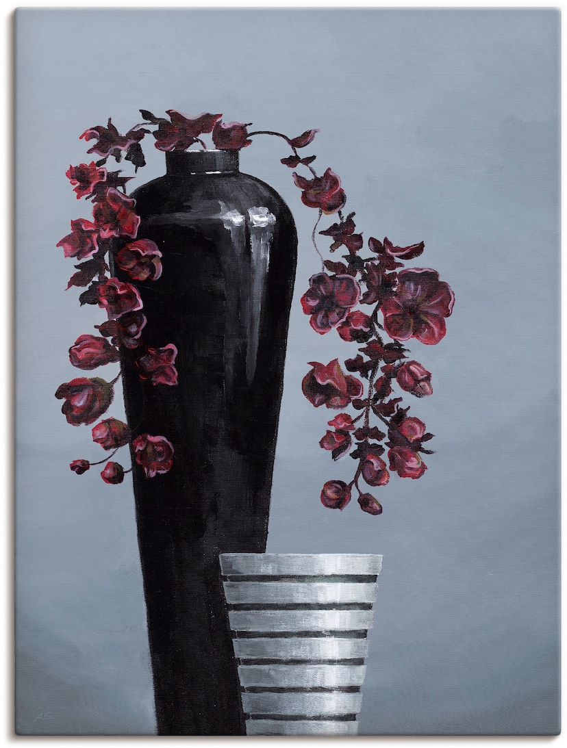 Artland Wandbild »Blumiger Korb«, Blumen, (1 St.), als Leinwandbild,  Wandaufkleber oder Poster in versch. Größen bestellen | BAUR
