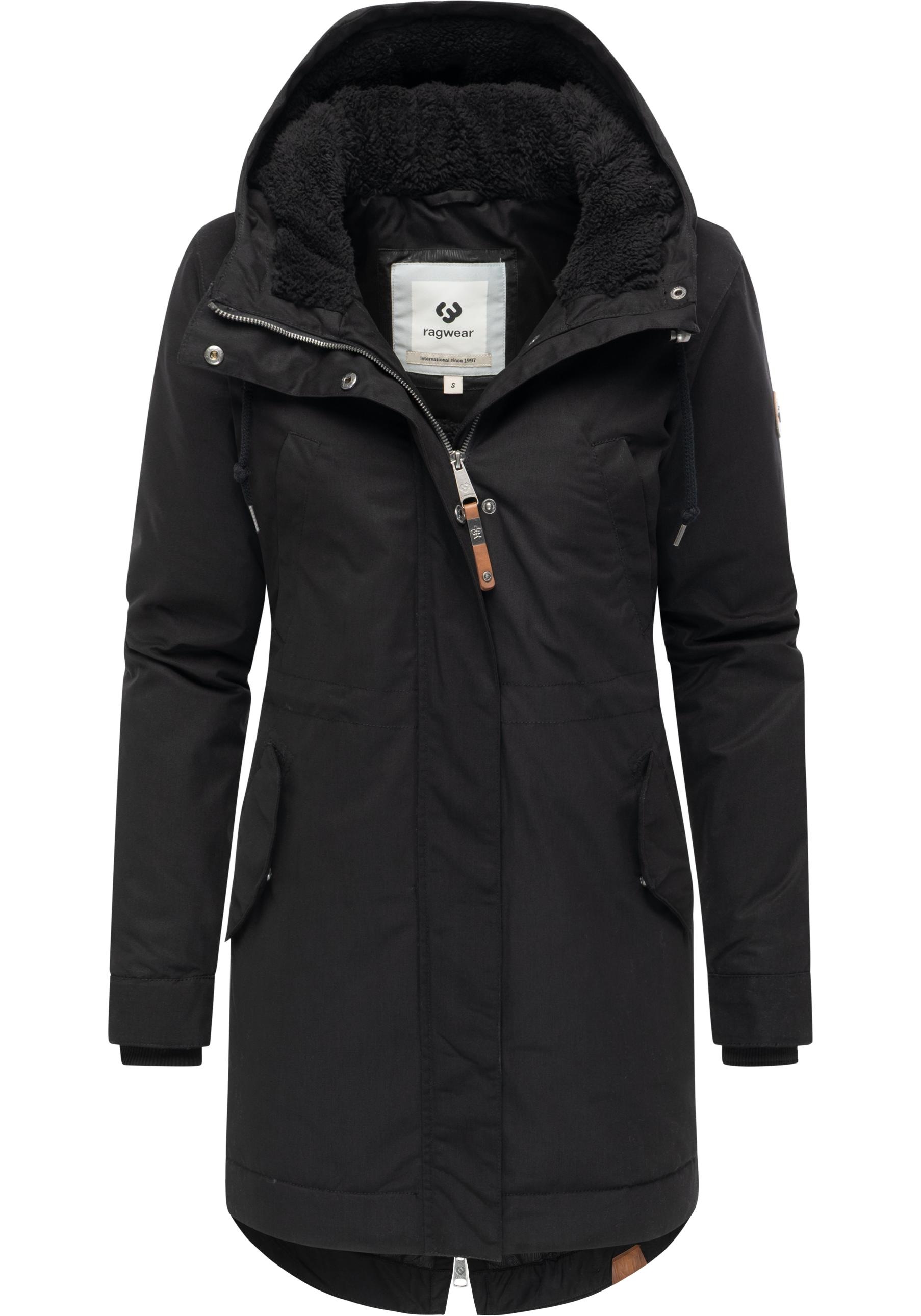 Ragwear Kurzmantel »Cannas YOUMODO«, Kurzer Damen Mantel mit verstellbarer Kapuze