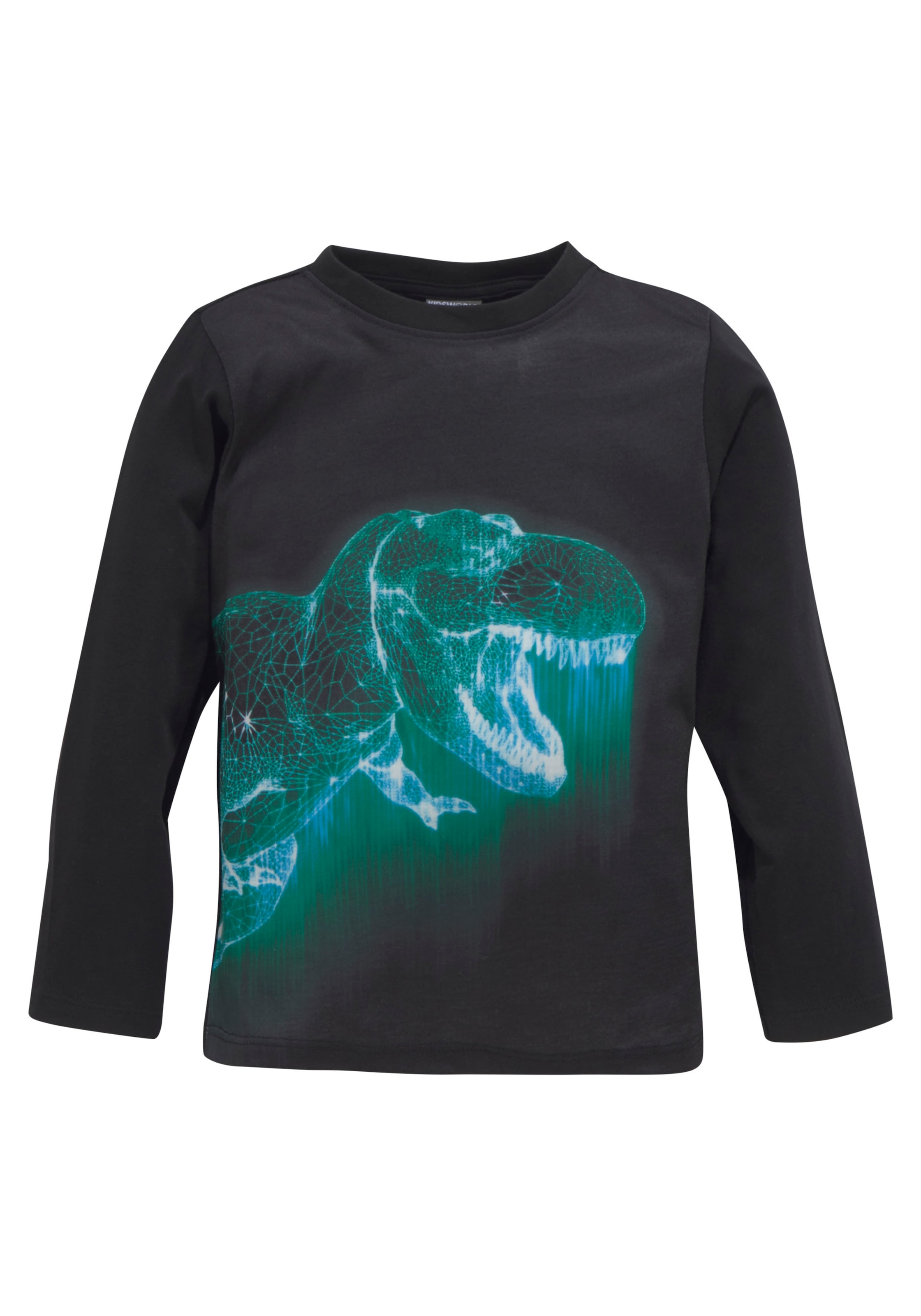 DINO«, Langarmshirt kaufen BAUR Fotodruck KIDSWORLD | »GREEN