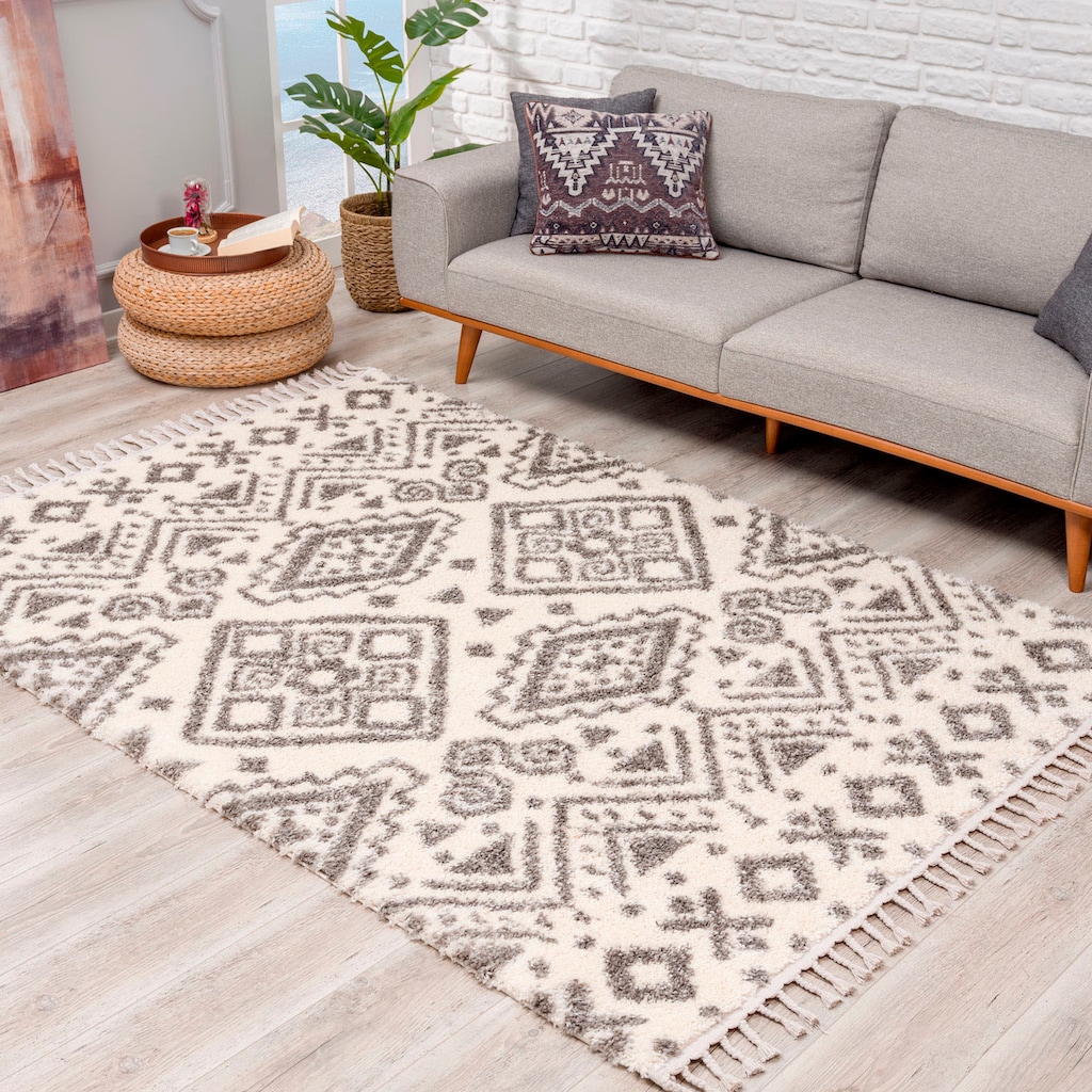 Carpet City Hochflor-Teppich »Pulpy 541«, rechteckig