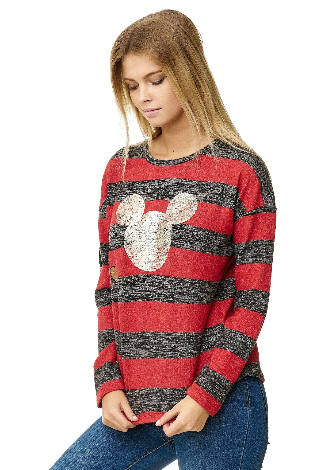 Decay Langarmshirt, mit Cartoon-Aufdruck