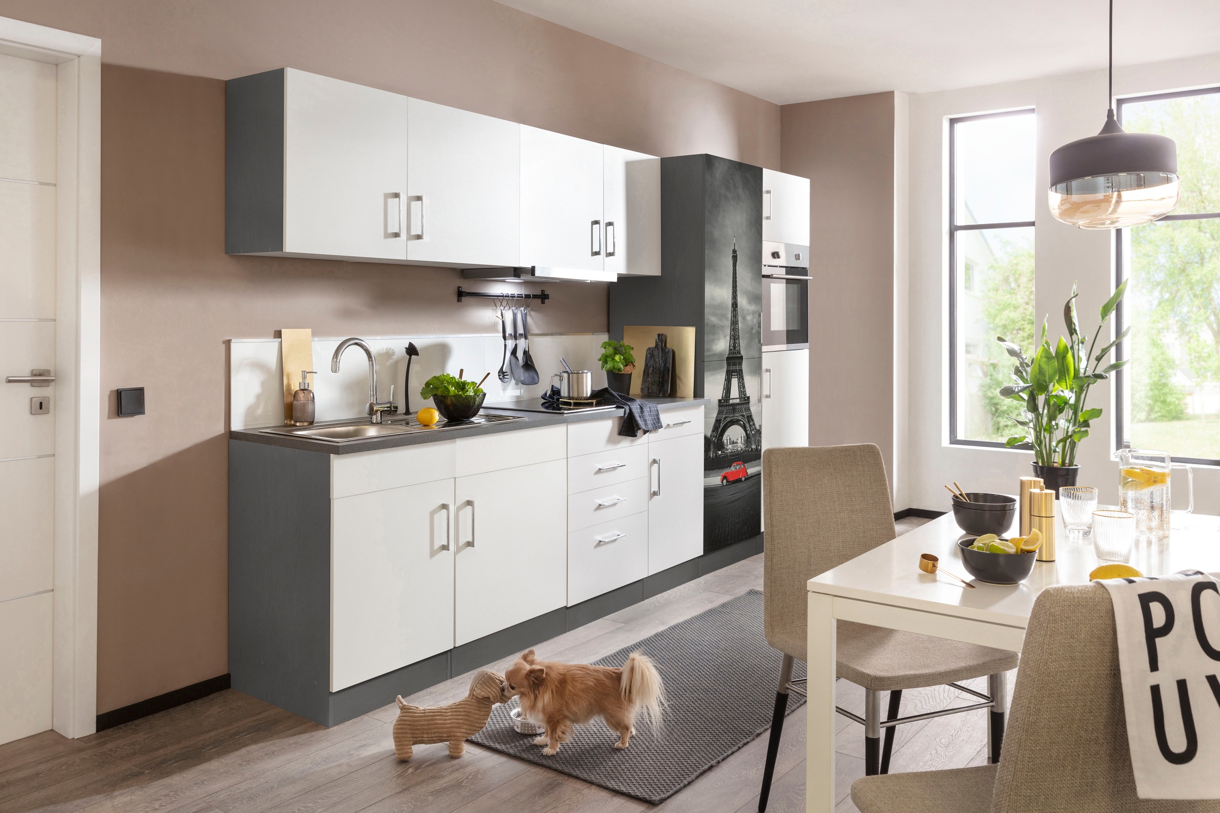 KOCHSTATION Küchenzeile "KS-Paris – Küchen mit einzigartigen Fotomotiven au günstig online kaufen