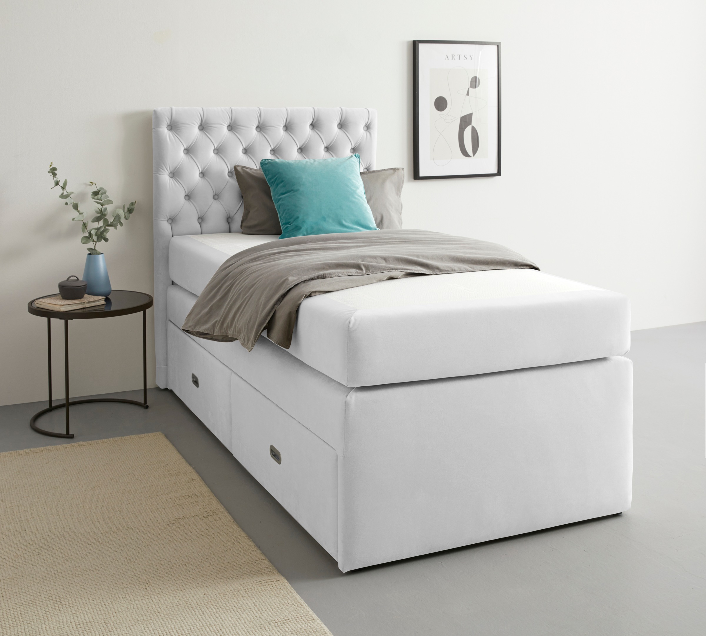 Home affaire Bett "Boxbett Alvi mit Schubladen, Taschen-Federkernmatratze" günstig online kaufen