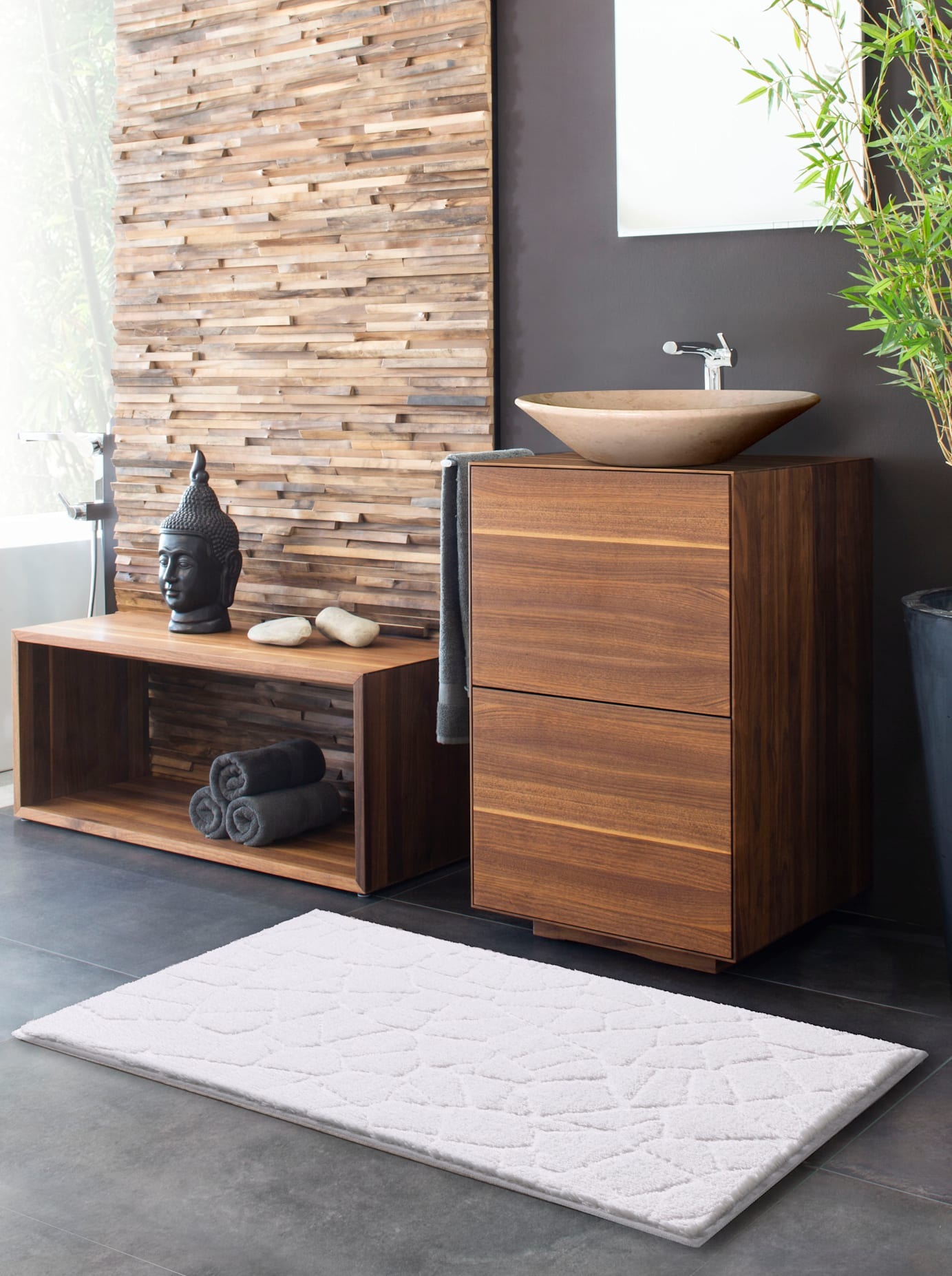 Badematte GRUND, beige, Badematten