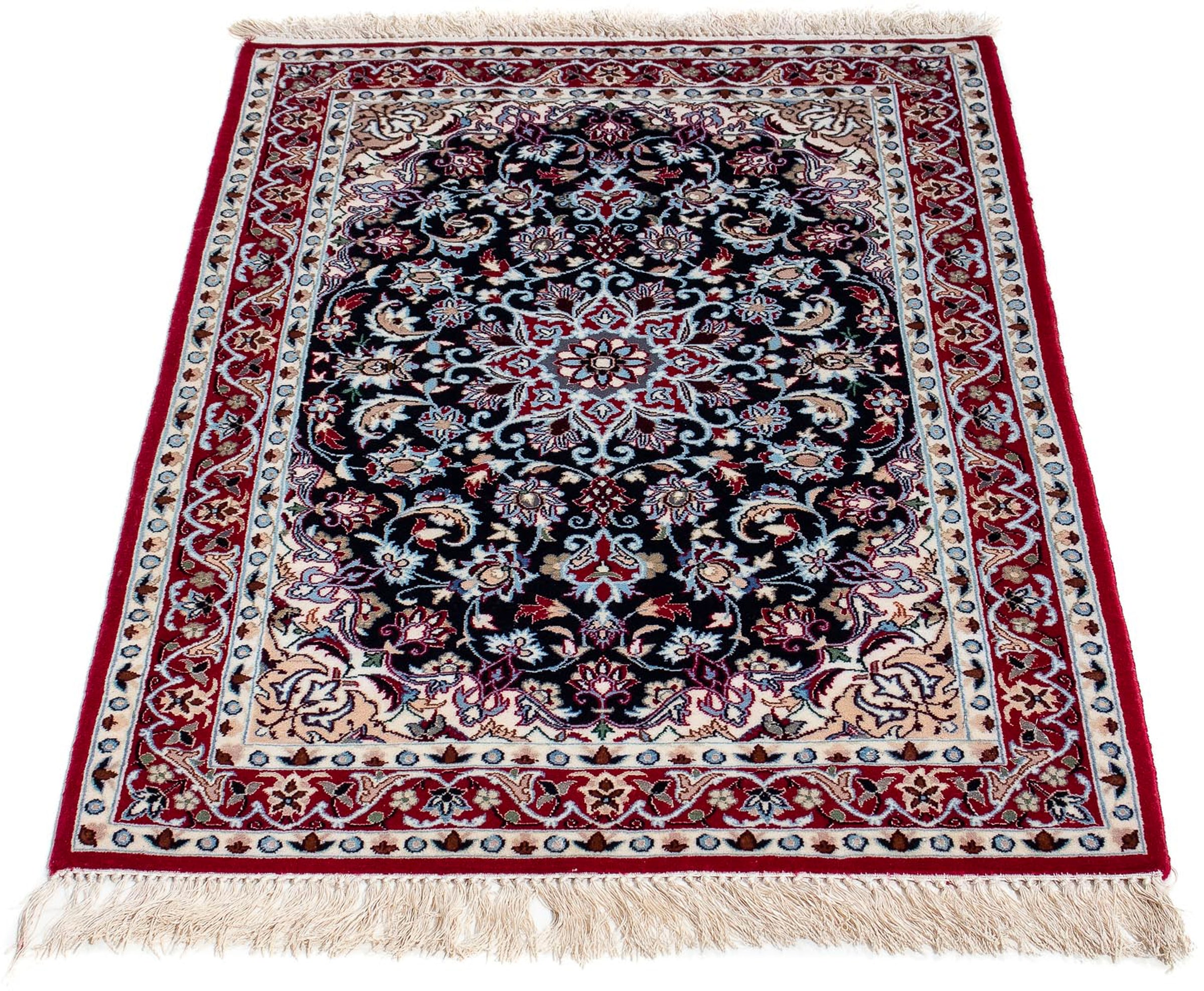 morgenland Orientteppich "Perser - Isfahan - Premium - 104 x 72 cm - dunkelrot", rechteckig, 6 mm Höhe, Wohnzimmer, Hand