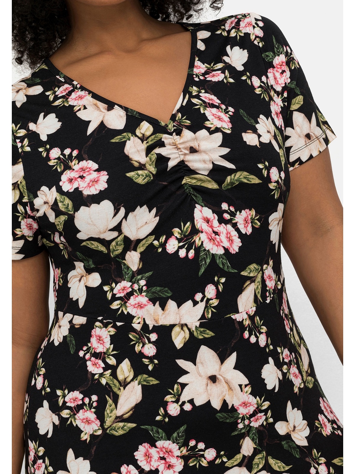 sheego by Joe Browns Jerseykleid »Große Größen«, in Midilänge, mit Blumendruck