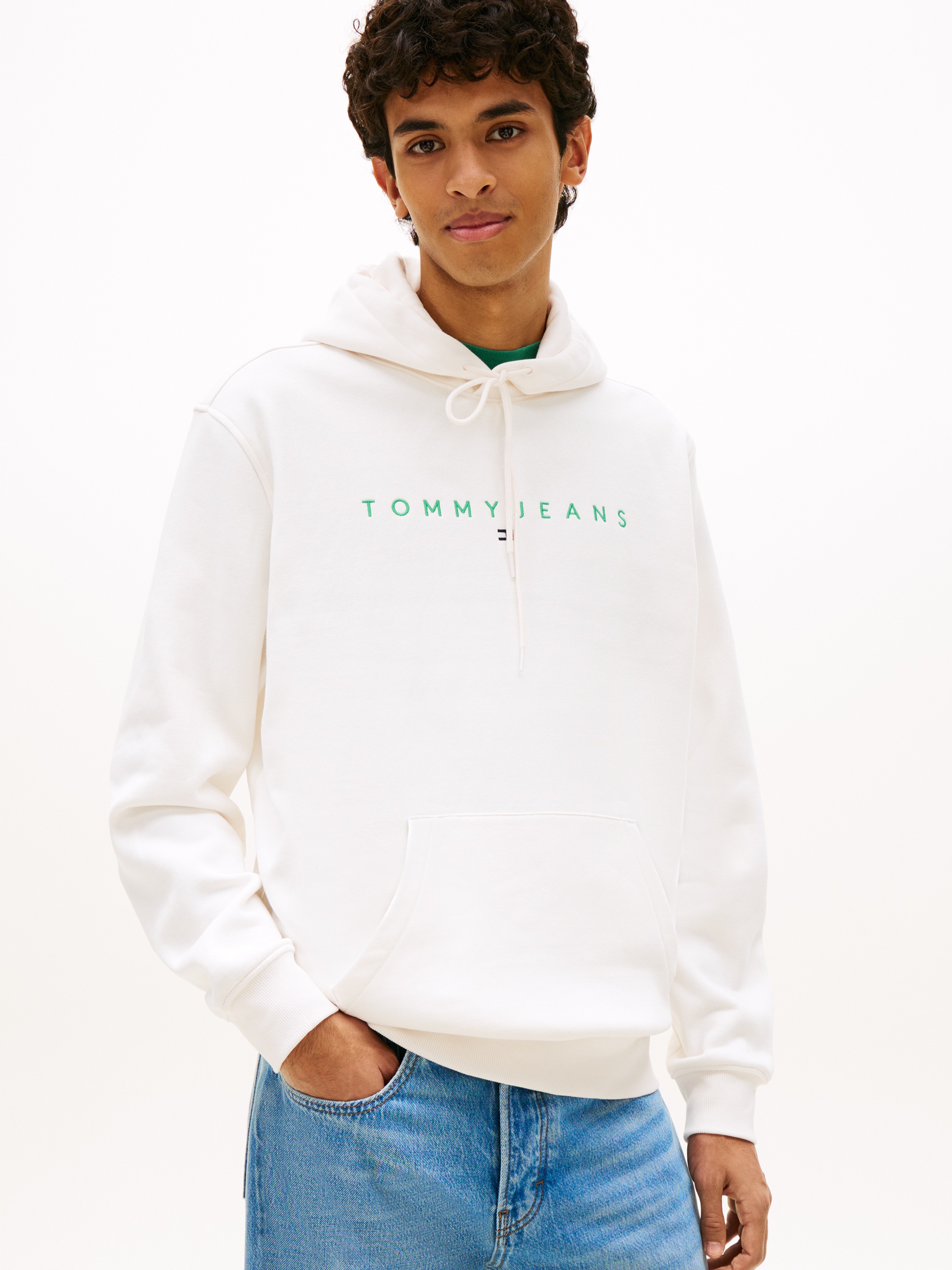 Tommy Jeans Hoodie "TJM REGULAR LINEAR LOGO HOODIE EXT", mit Logo-Stickerei