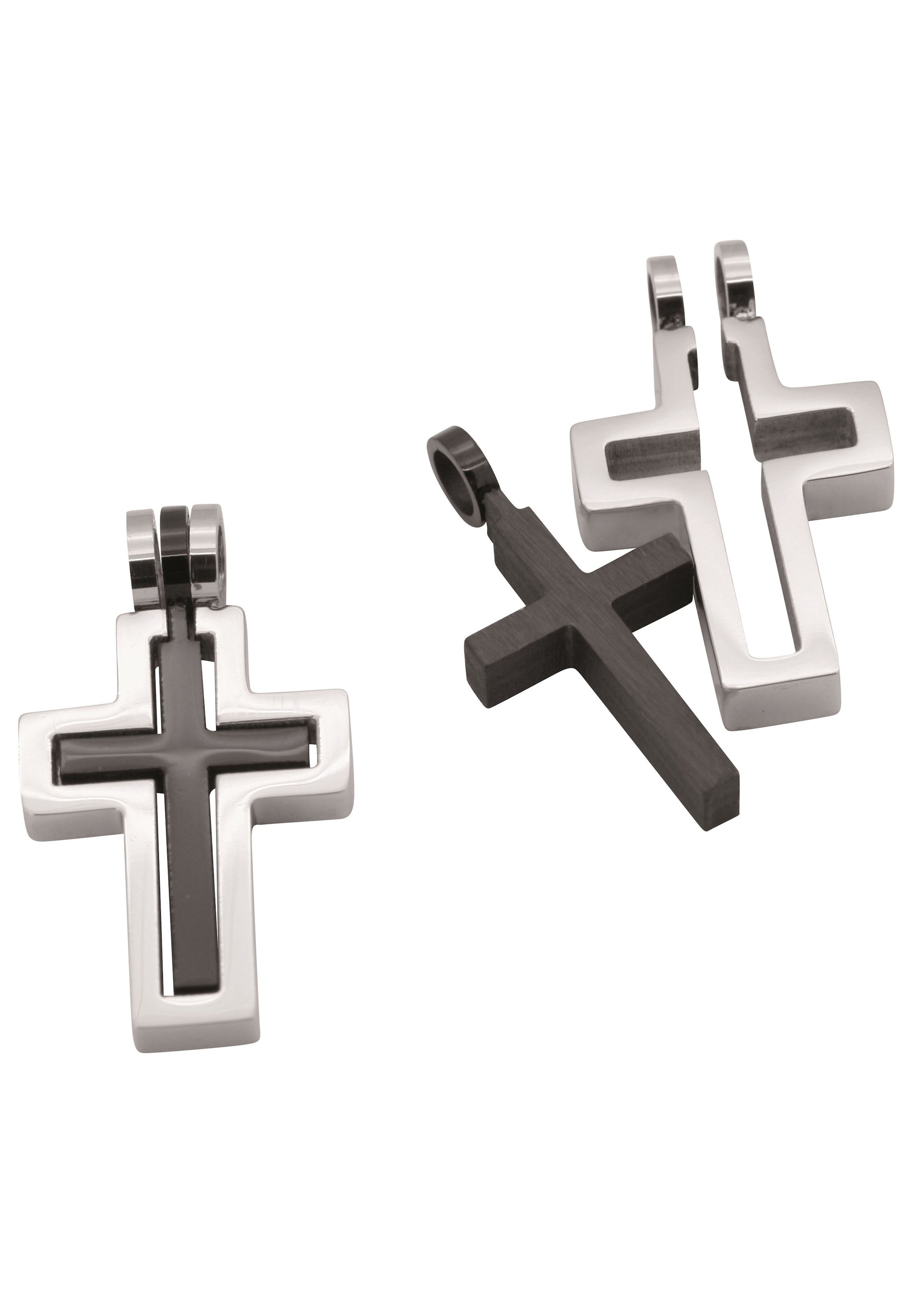 Firetti Anhänger Set »Multipack Schmuck Geschenk Kettenanhänger Kreuz unisex«, (Set, 2 tlg.), Made in Germany