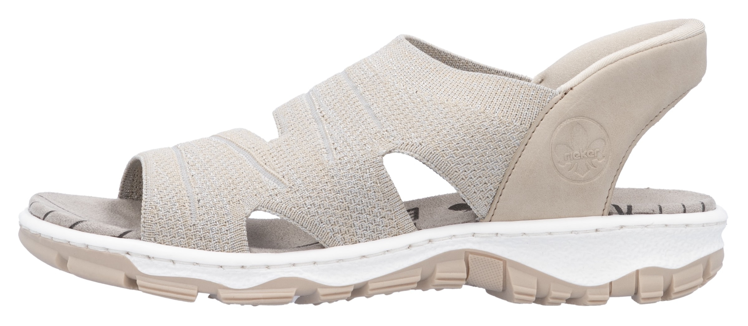 Rieker Sandale, Trekkingsandale, Outdoorsandale, Sommerschuh mit Elastik-Einschlupf