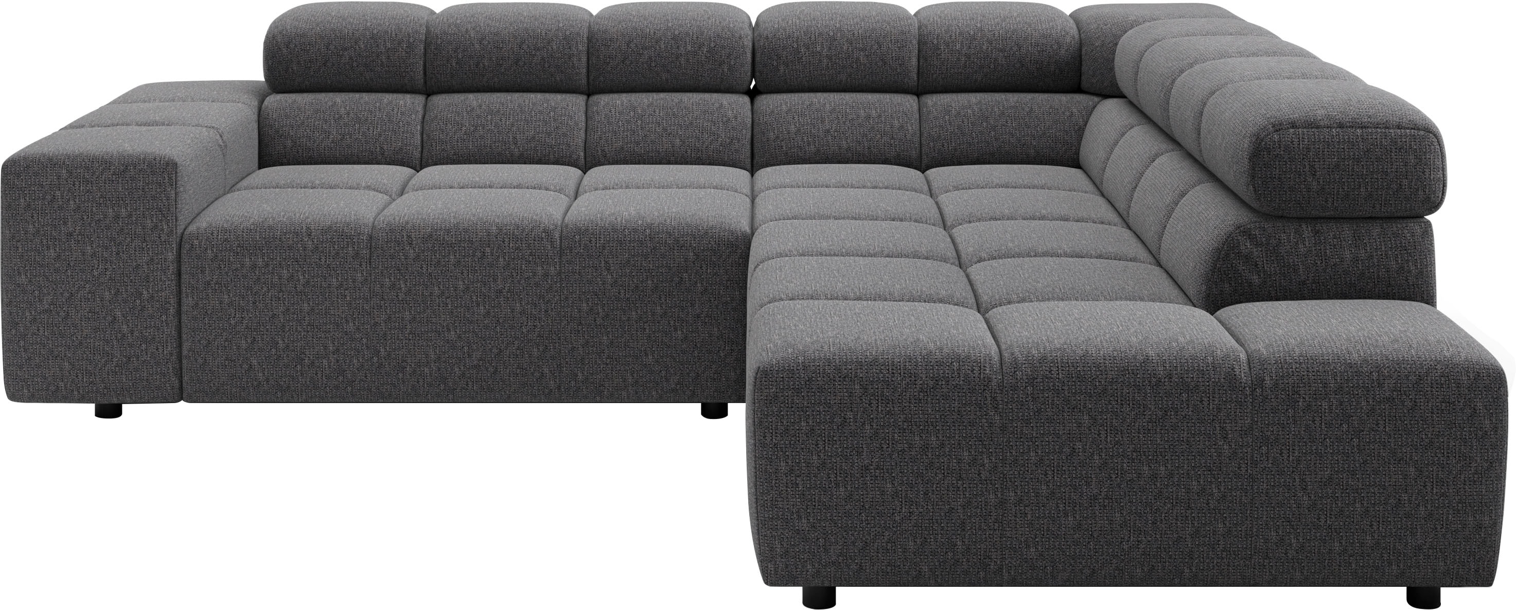 Home affaire Ecksofa "Ancona, Ecksofa, incl. Kopfteilverstellung, Breite 249 cm, L-Form" wahlweise elektrische Sitztiefenverstellung