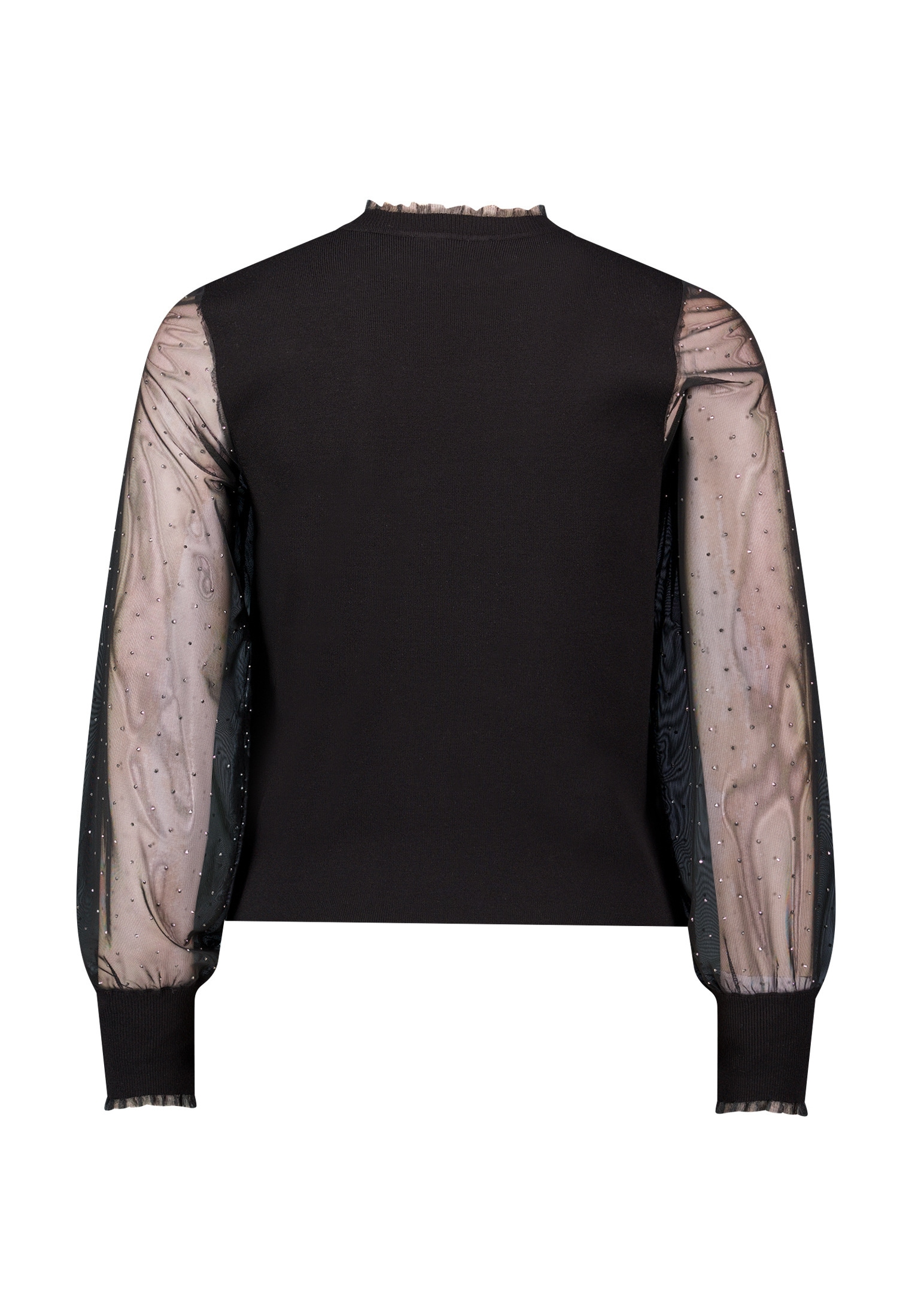 Zero Strickpullover »Damen mit Strass« 1 Mesheinsätze