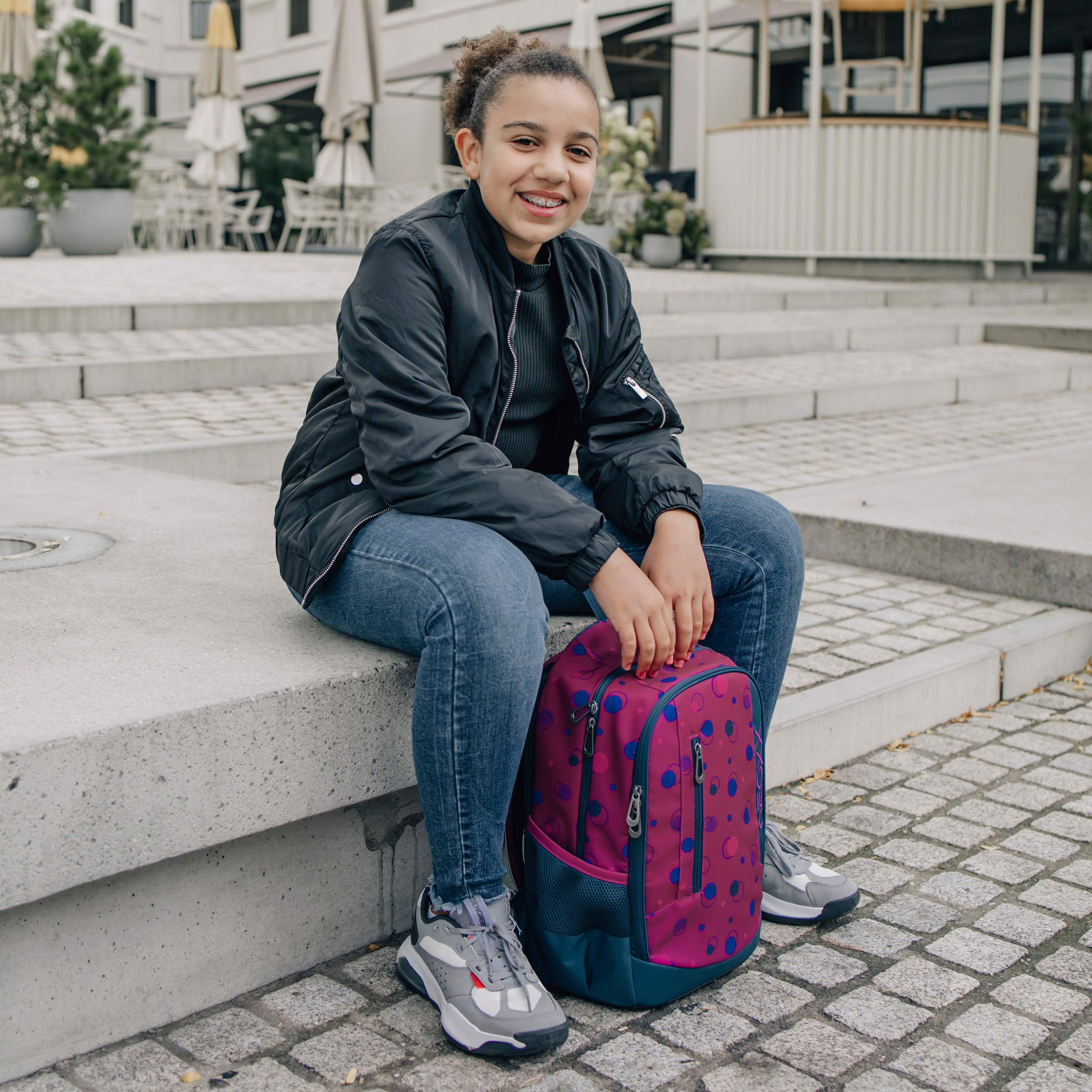 neoxx Schulrucksack »Flow, Bubble me around«, teilweise aus recyceltem Material