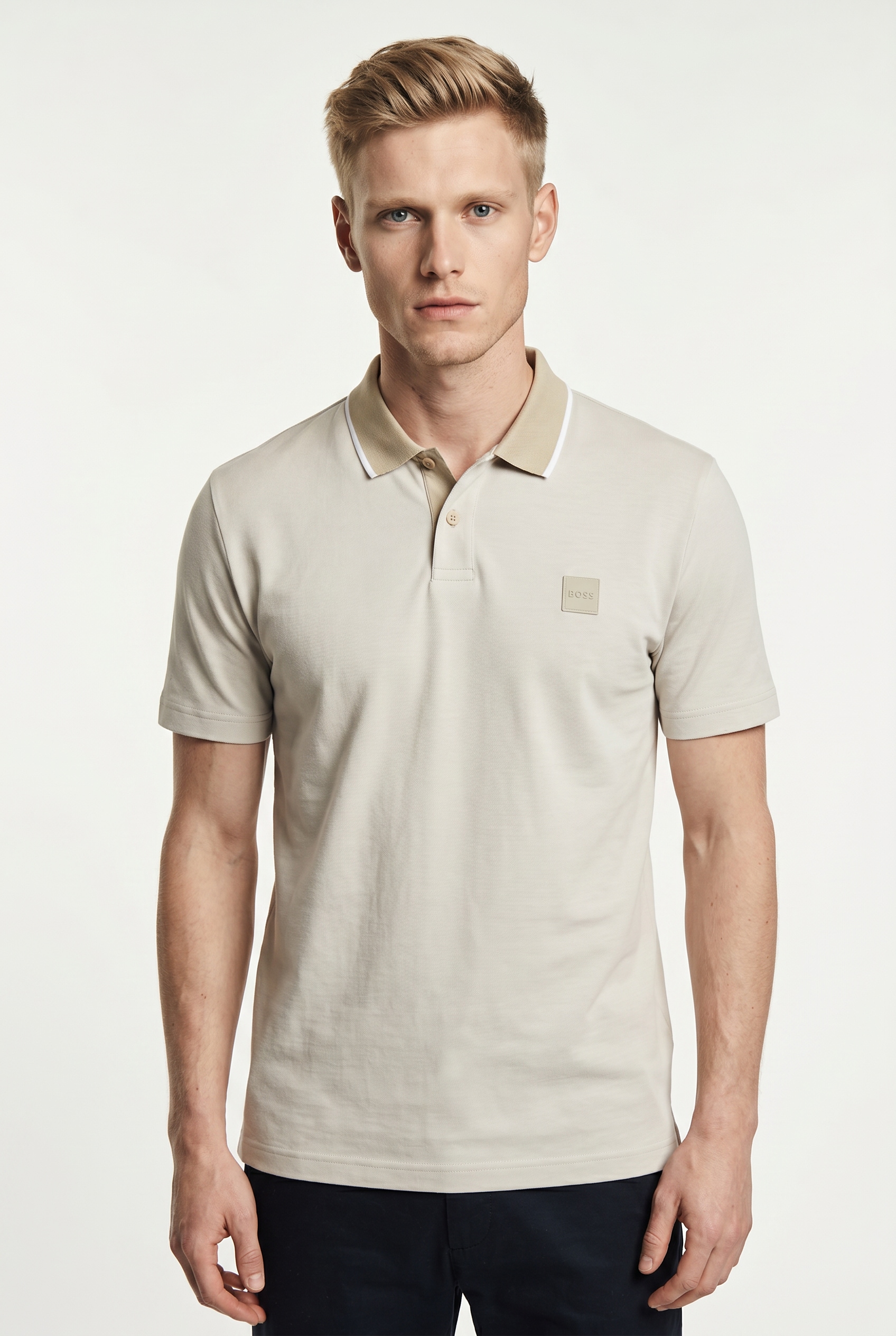 BOSS ORANGE Poloshirt "Passerford Regular Fit Contrast" Contrast Classic Stretch Pique Polo, pflegeleicht