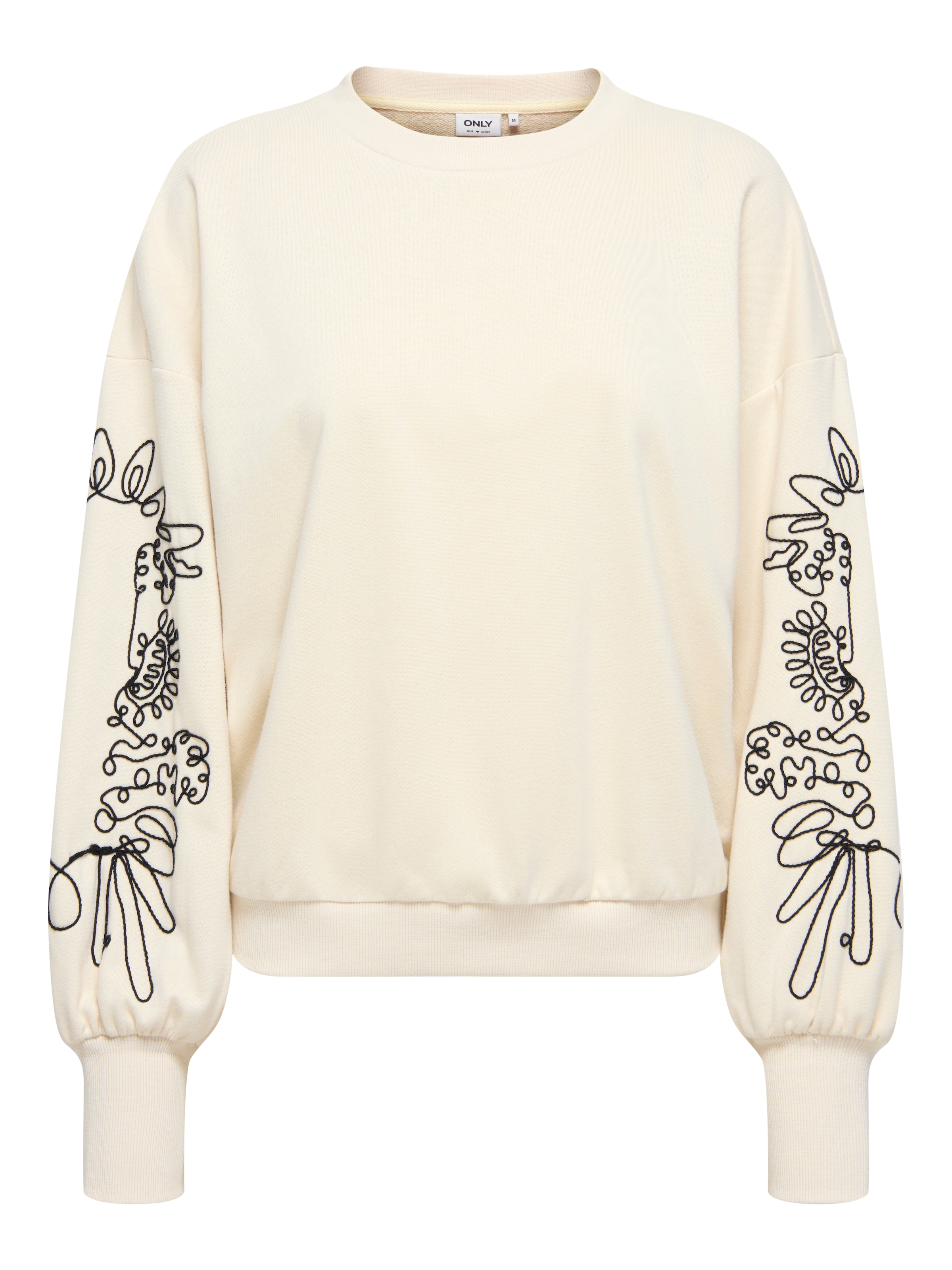 ONLY Sweatshirt "ONLBROOKE L/S O-NECK DETAIL SWT NOOS" günstig online kaufen