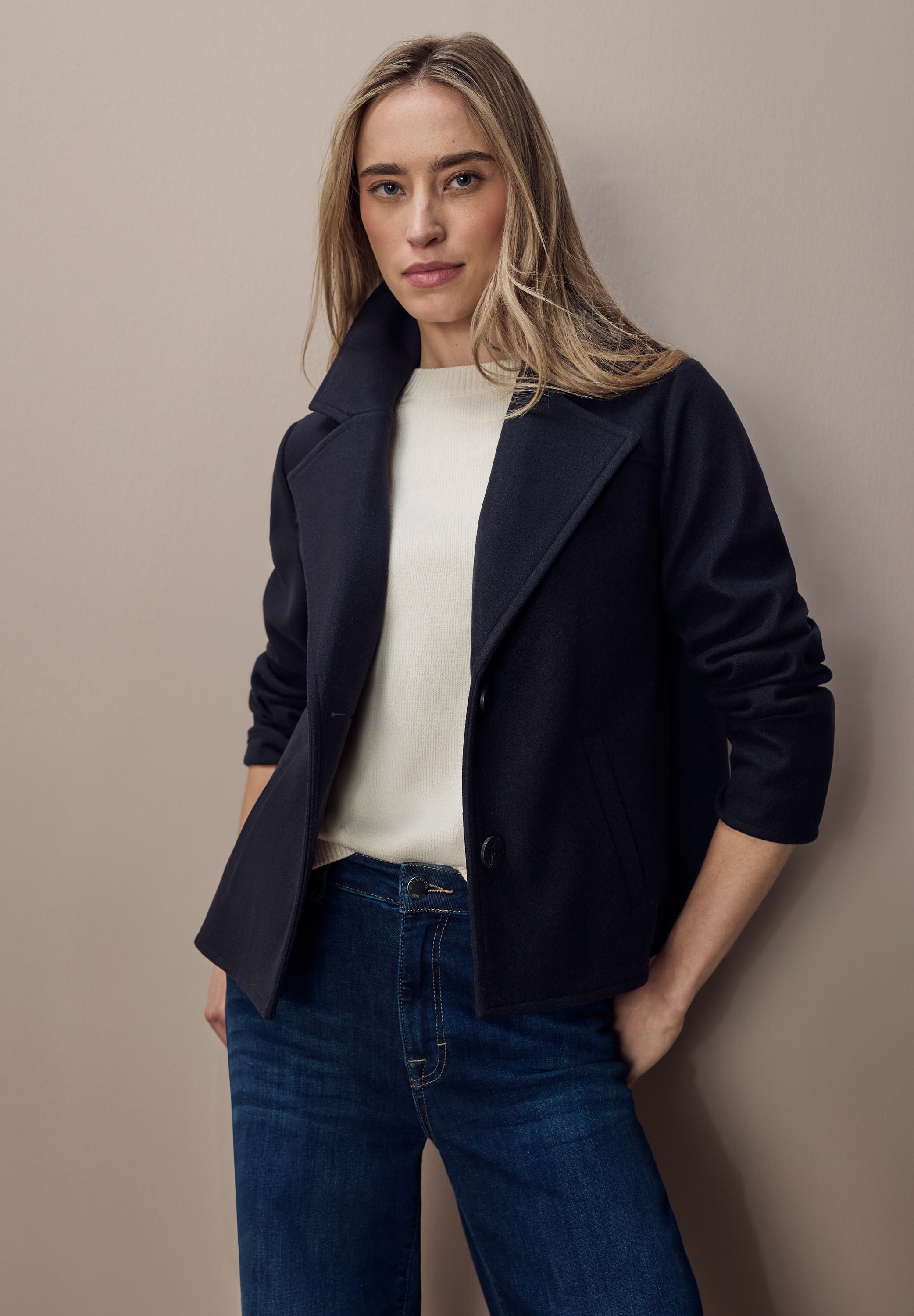 STREET ONE Kurzjacke ohne Kapuze mit Reverskragen