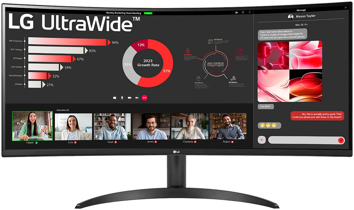 Curved-LED-Monitor »34WR50QK«, 86 cm/34 Zoll, 3440 x 1440 px, UWQHD, 5 ms...