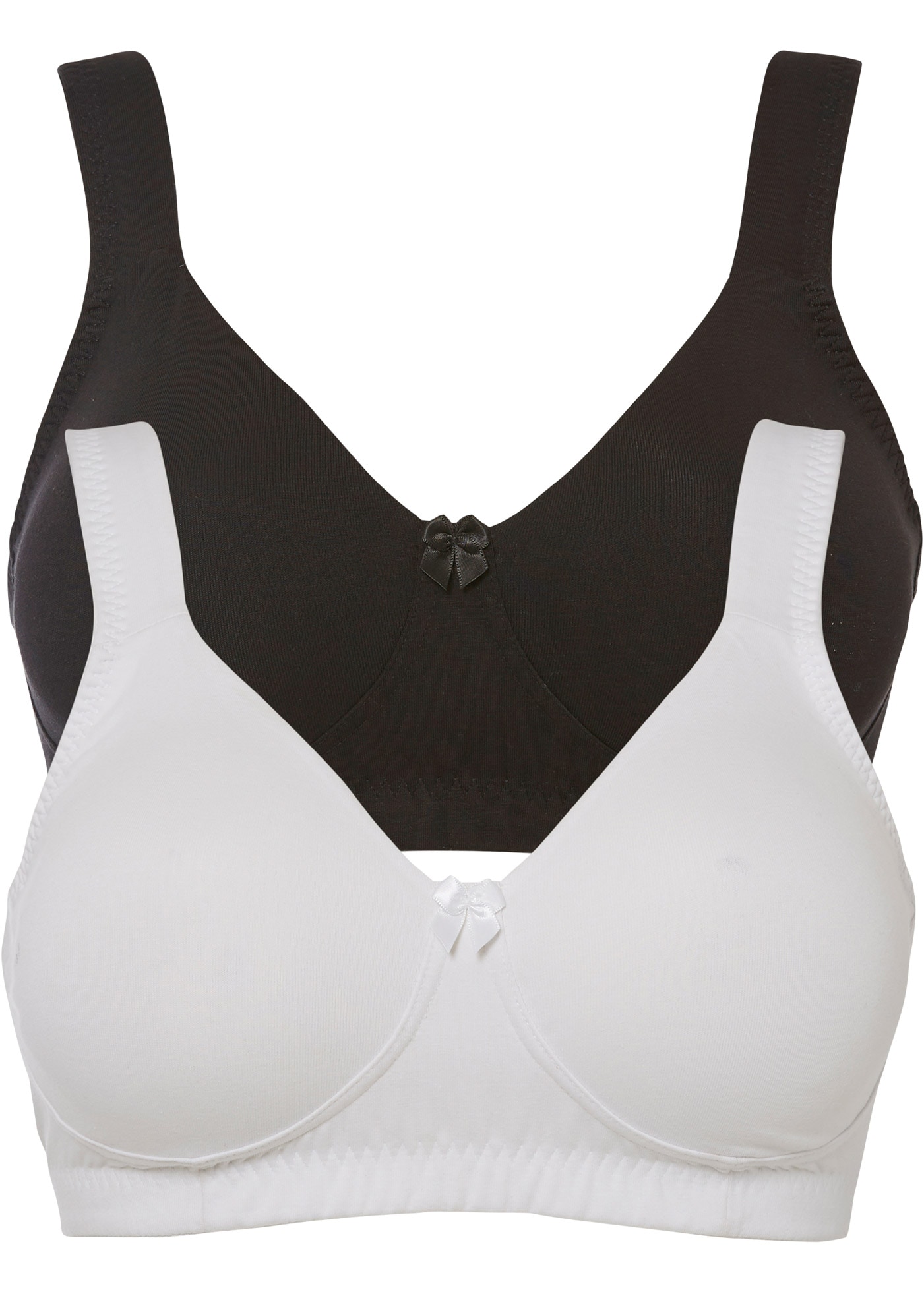 bonprix Minimizer-BH "Minimizer T-Shirt BH ohne Bügel mit Baumwolle (2er Pack)" Packung, 2er, 2 Stk. bügelloses Design, für den Alltag, klassische Passform