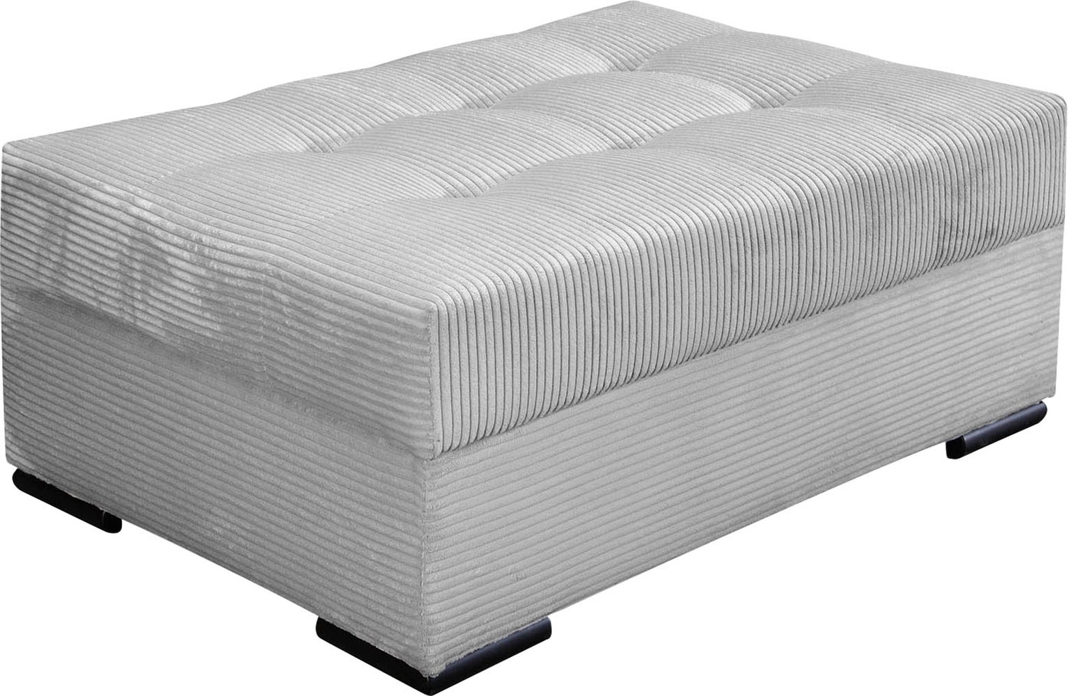 Hocker COLLECTION AB, B:98cm H:41cm T:68cm, grau, 100%polyester, Büro, Hocker, "Josy, B: 98 cm", individuell zu kombinieren, Federkern