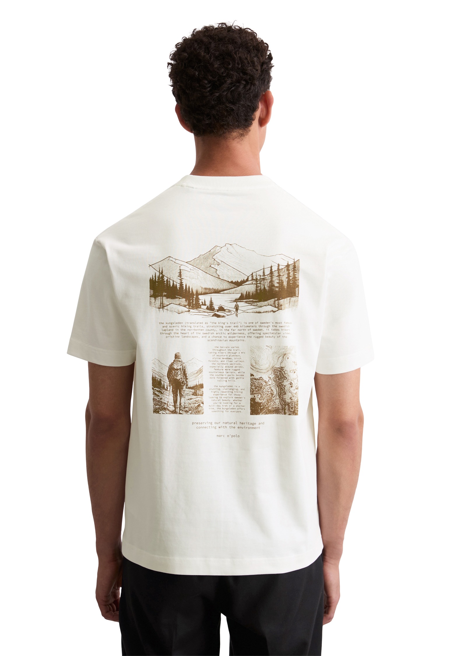 Marc OPolo T-Shirt relaxed fit, Rundhals, mit Natur-Rückenprint günstig online kaufen