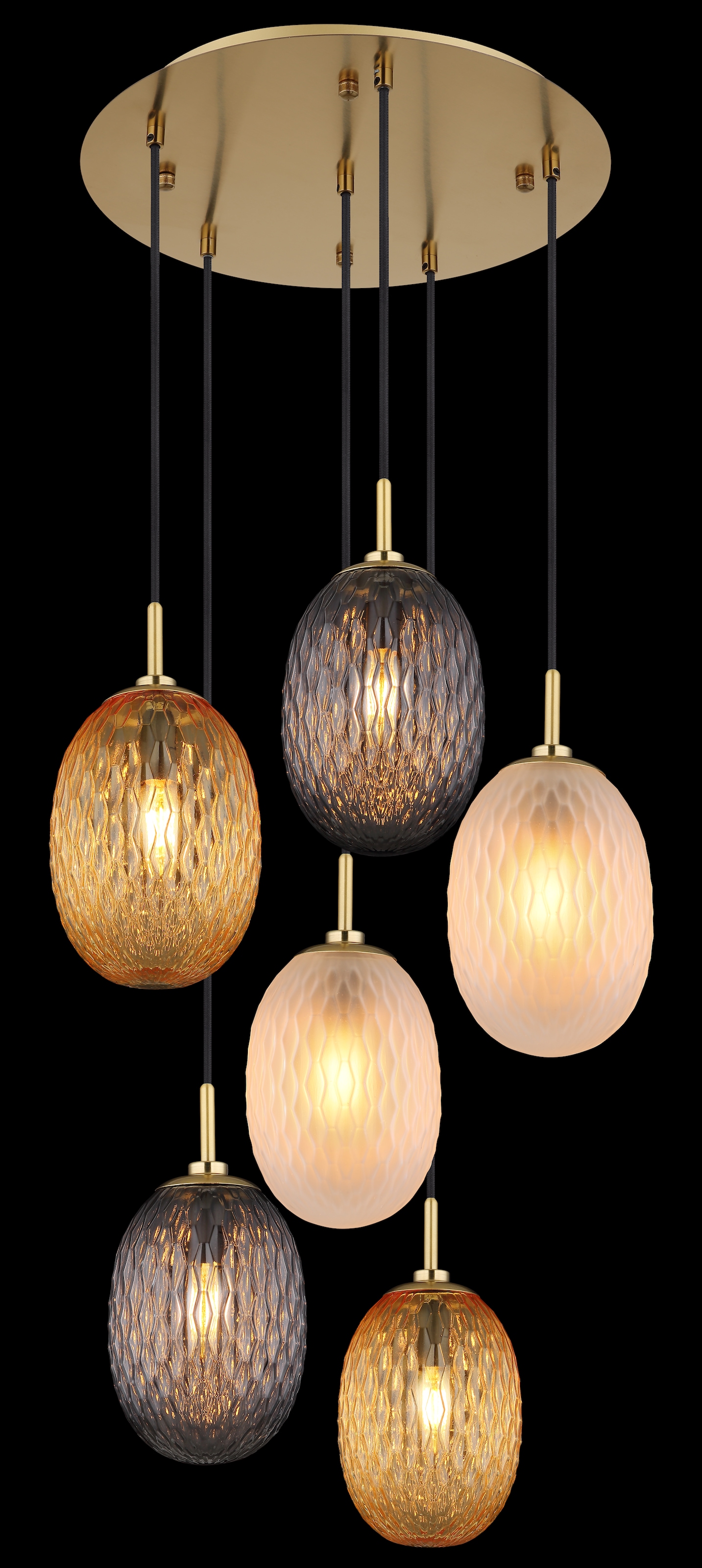 GLOBO LIGHTING Hängeleuchte »DEVIN«, Leuchtmittel E14 | ohne Leuchtmittel, Hängelampe/Pendelleuchte/Esszimmer/Wohnzimmer/Esstisch
