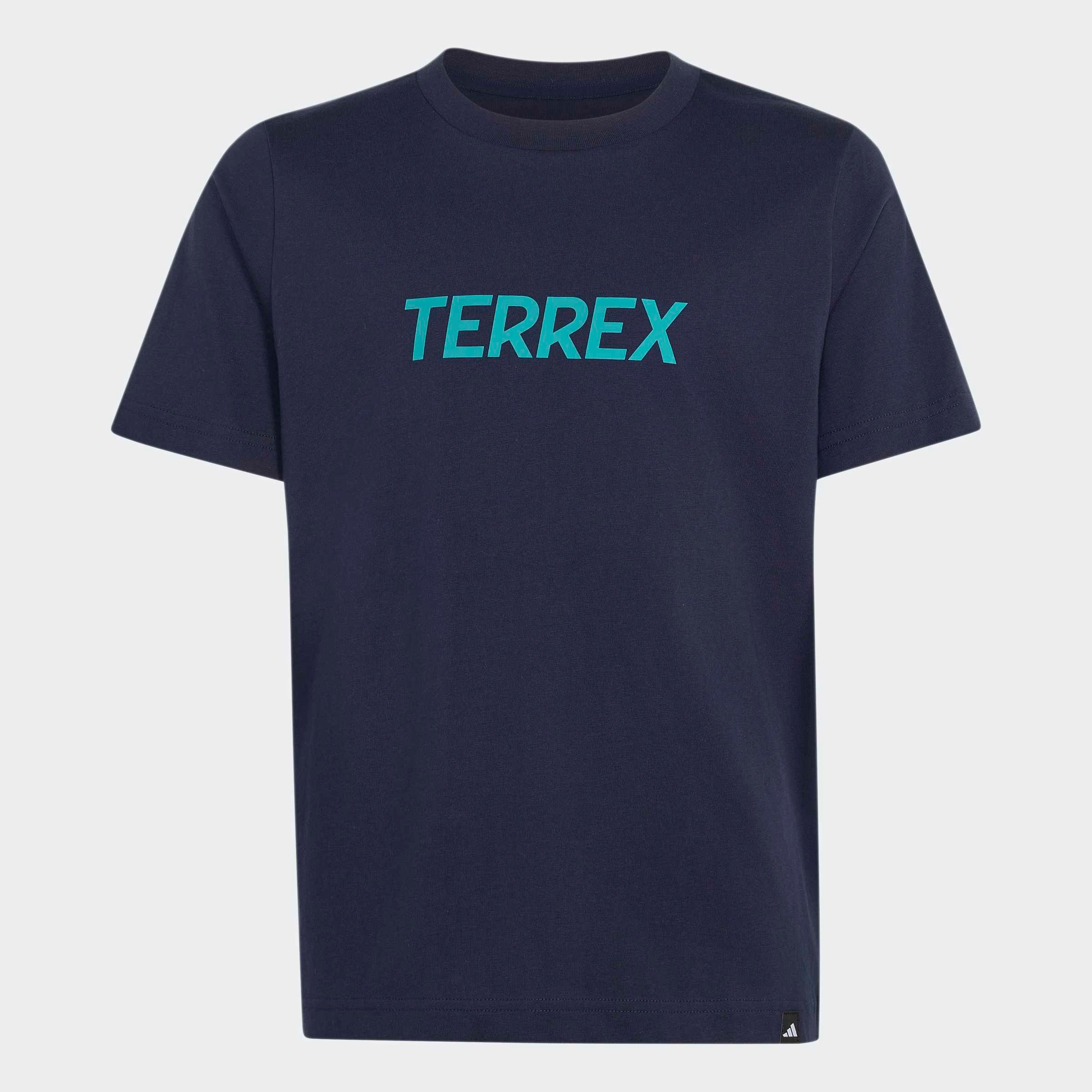 ADIDAS TERREX Mädchen Funktionsshirt "KIDS MULTI LOGO", blau, Gr. 140, Obermaterial: 100% Baumwolle, Shirts, für Kinder, mit Rundhalsausschnitt, ohne