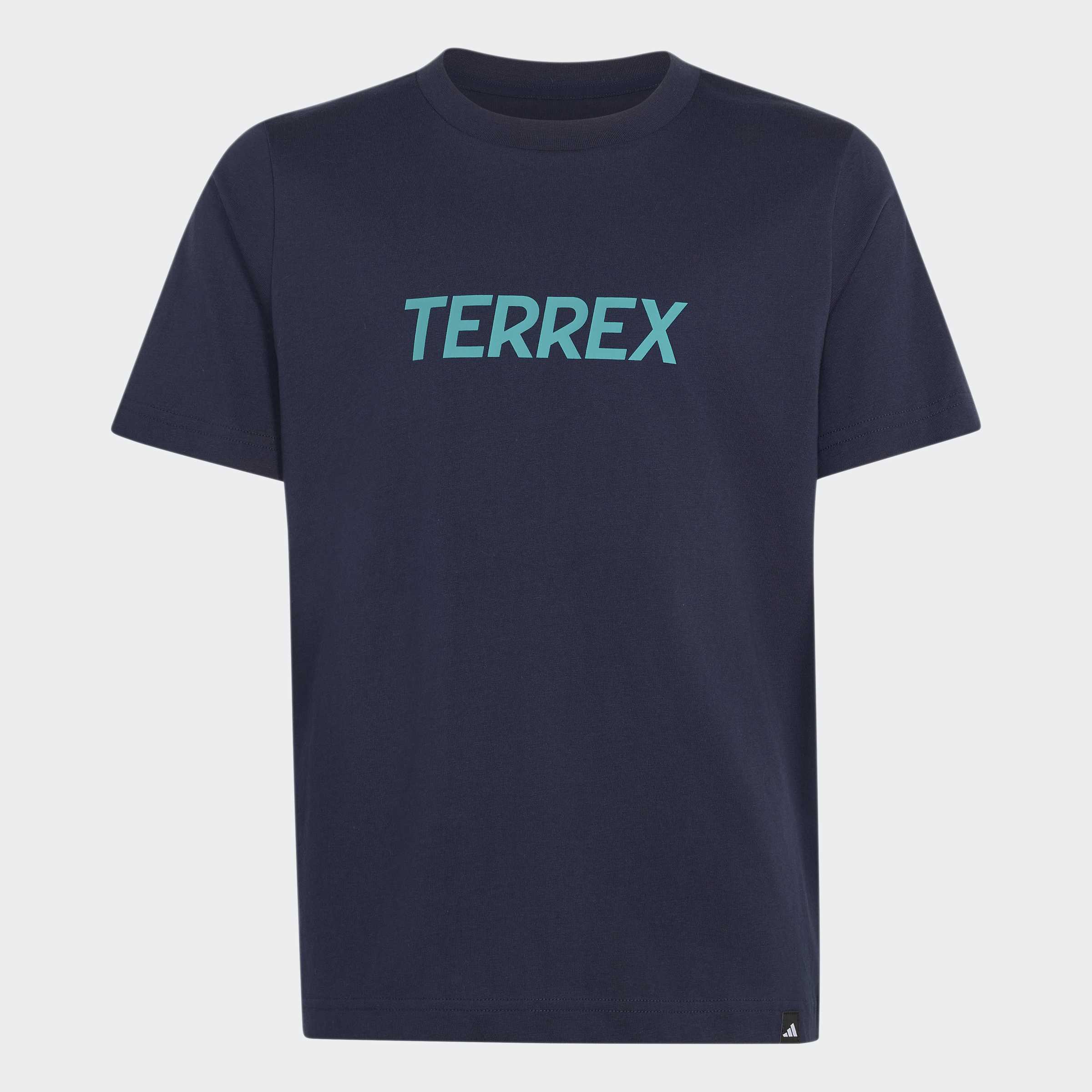 adidas TERREX "K MT LOGO TEE" für Kinder, mit Rundhalsausschnitt, ohne Verschluss, aus Baumwolle