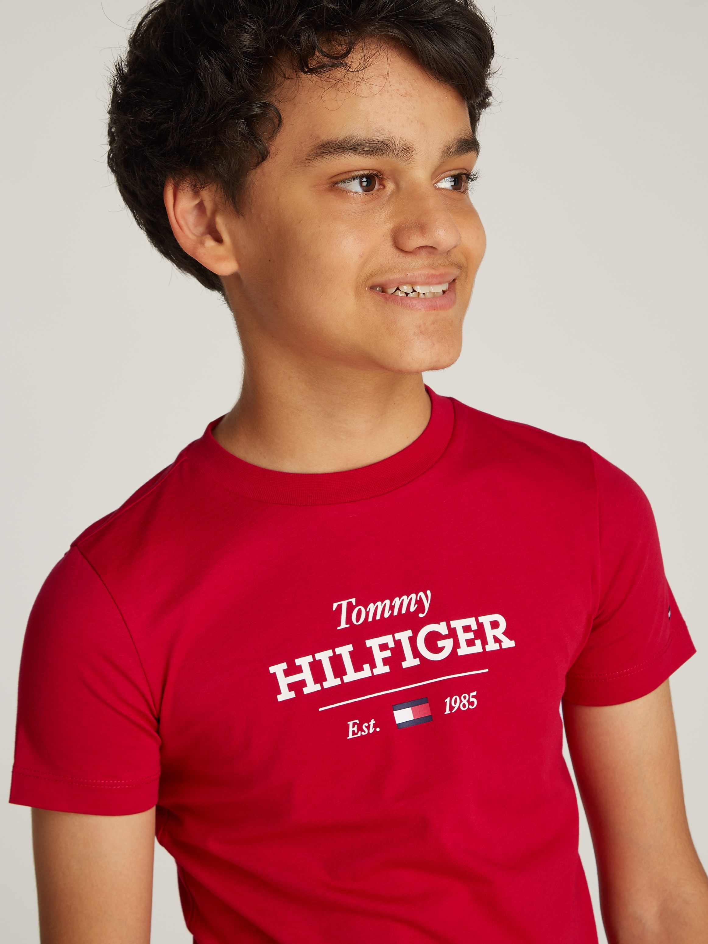 Tommy Hilfiger T-Shirt »MONOTYPE 1985 REG TEE SS«, mit Logoschriftzug